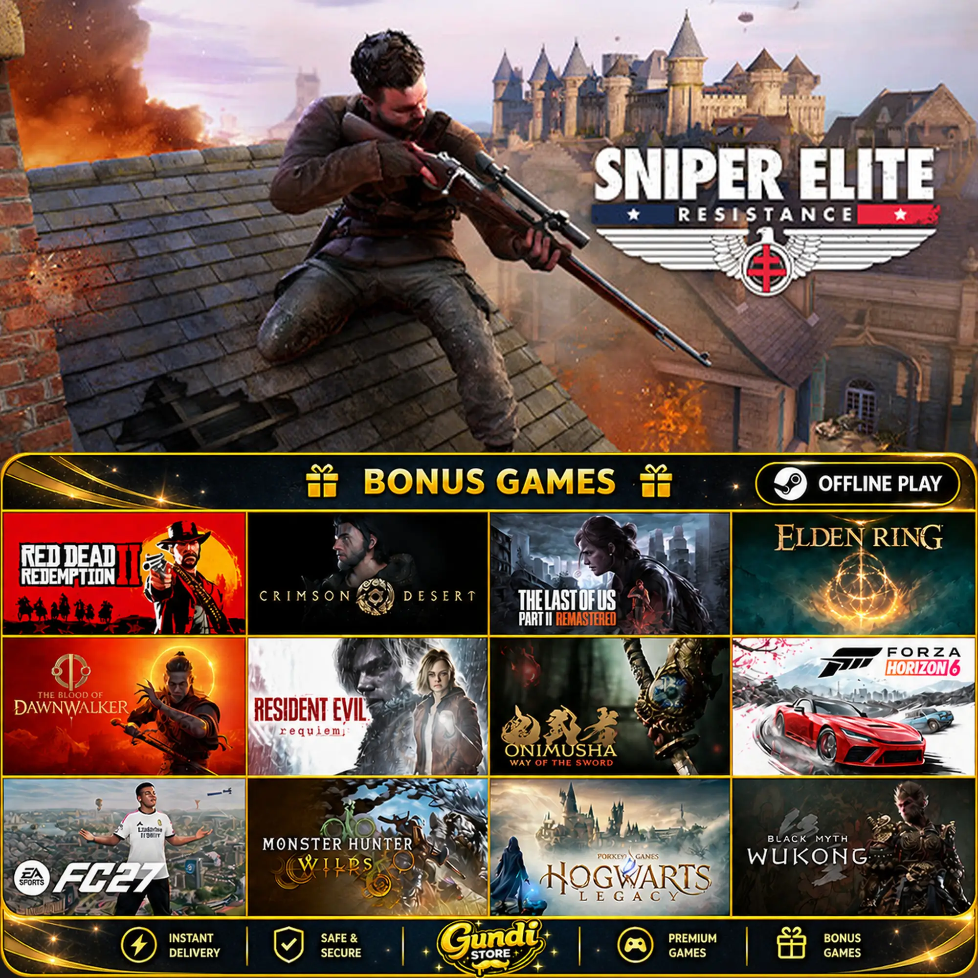 [AUTO CODE] - Sniper Elite_ Resistance + BONUS GAME