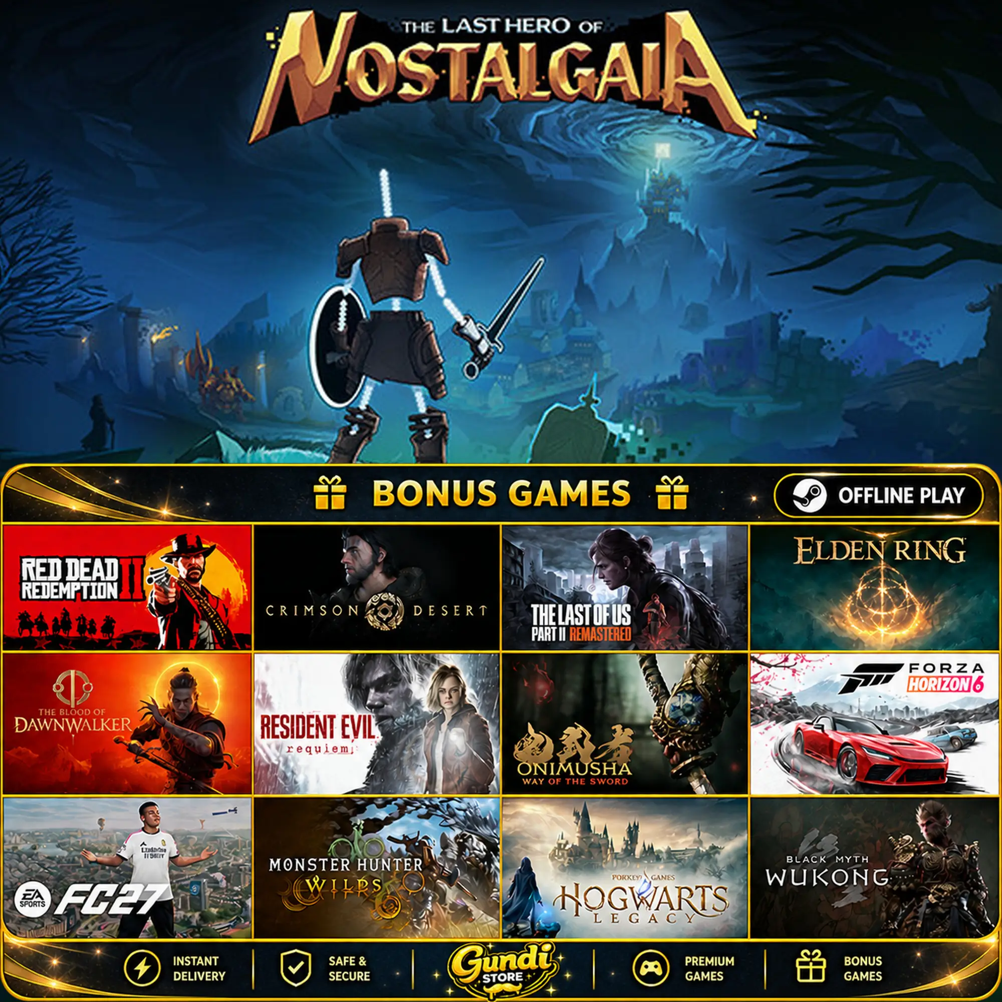 [AUTO CODE] - The Last Hero of Nostalgaia + BONUS GAME