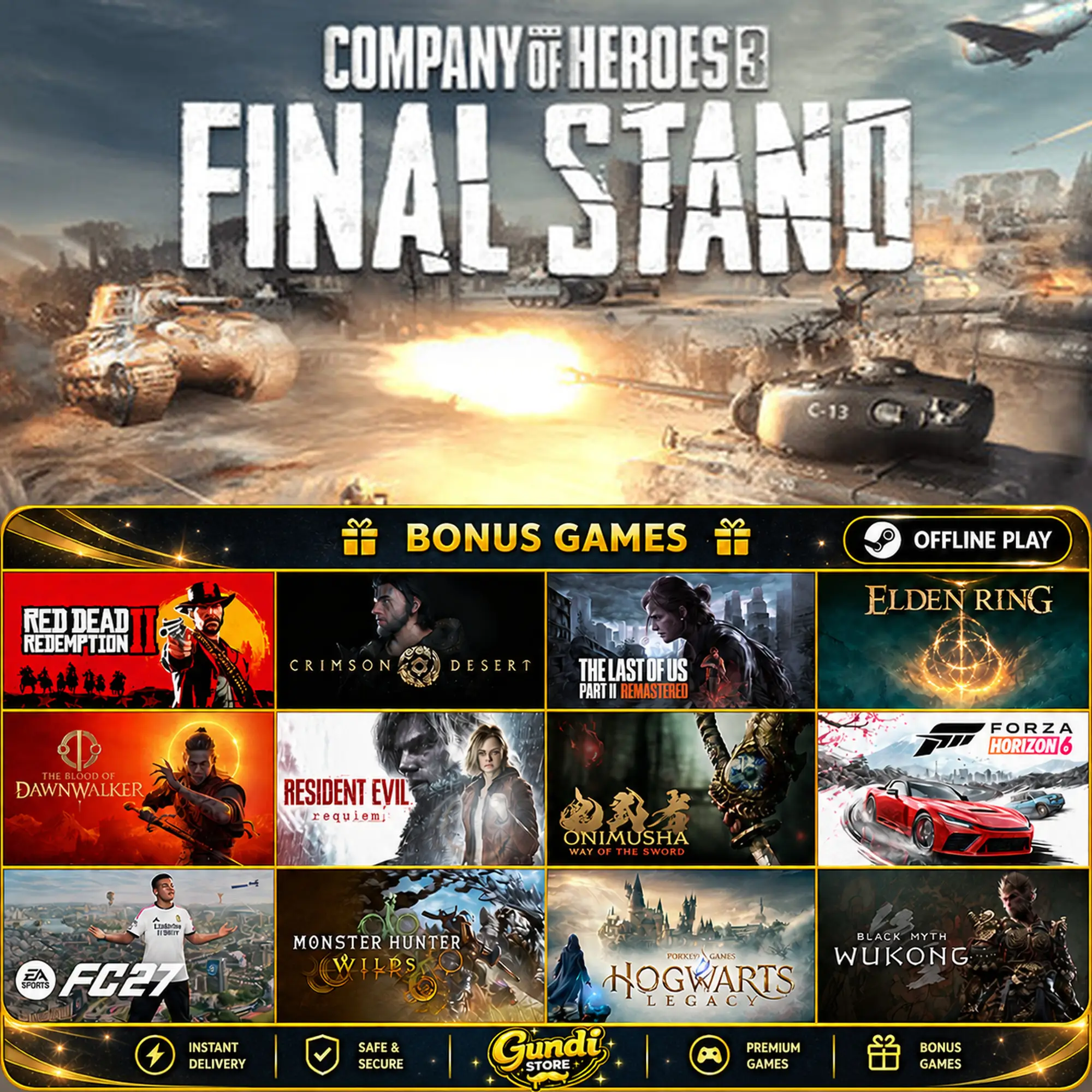 [AUTO CODE] - Company of Heroes 3_ Final Stand + BONUS GAME