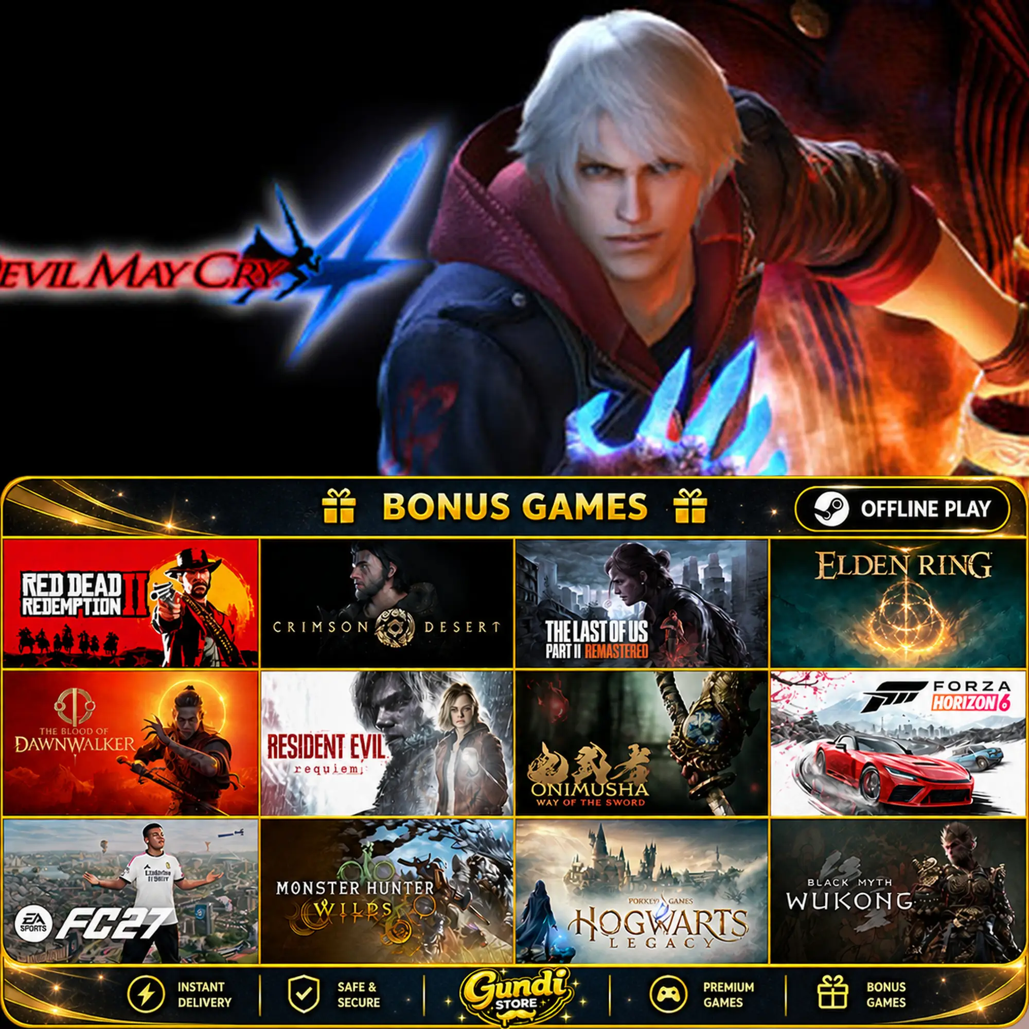 [AUTO CODE] - Devil May Cry 4 + BONUS GAME