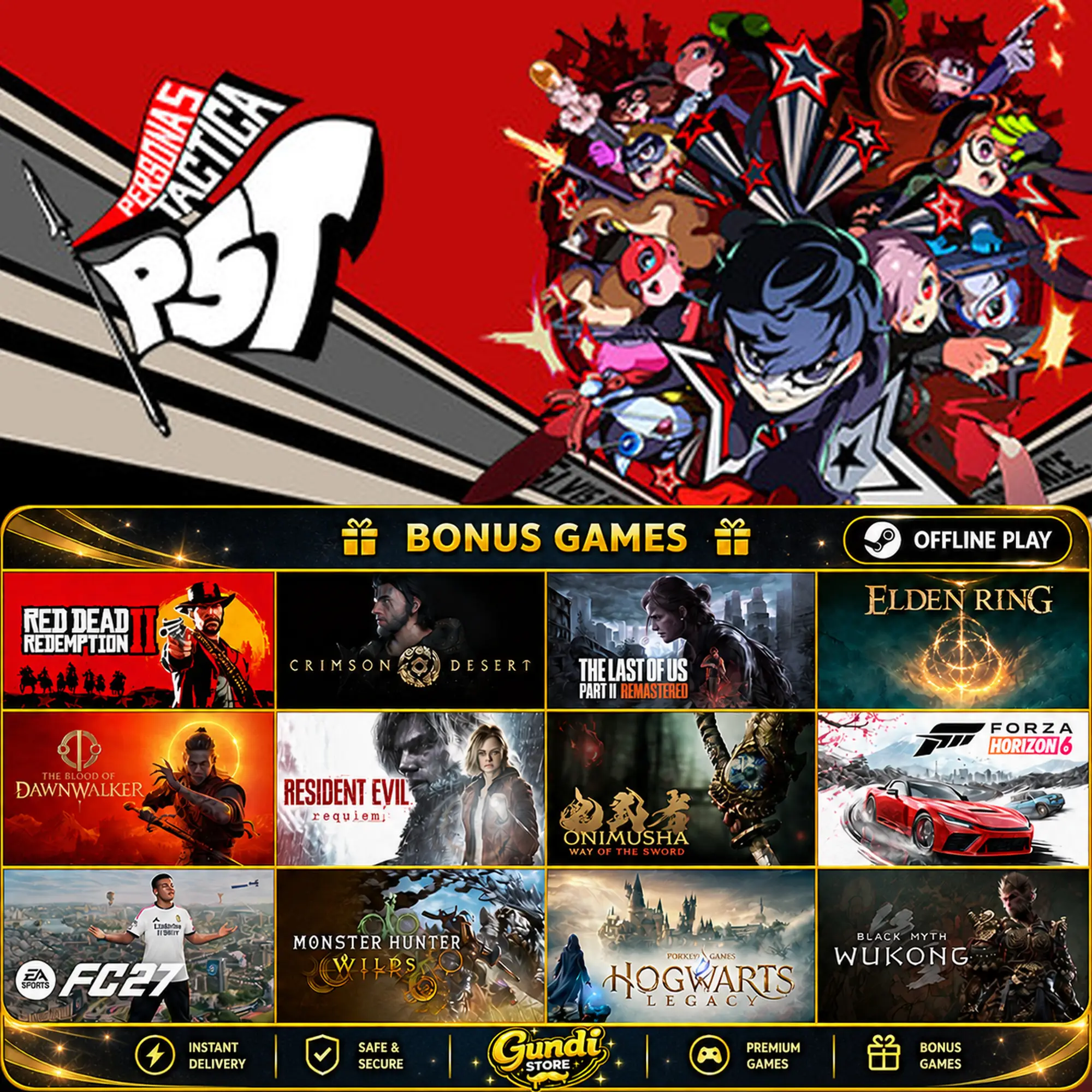 [AUTO CODE] - Persona 5 Tactica + BONUS GAME