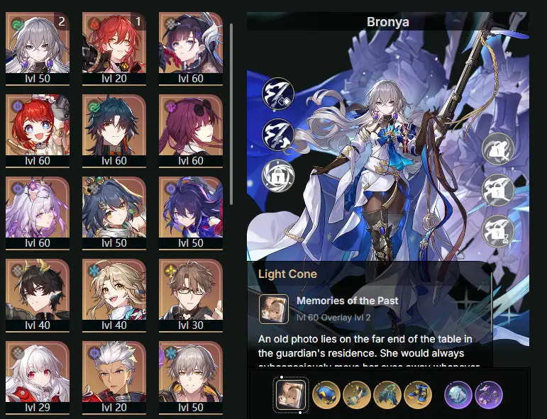NA - Trailblaze Level: 57 - 34 CHARACTERS - E2 Bronya - E1 Himeko - Hysilens - Tribbie - Blade - Kafka - Castorice - Yunli - Seele - Dan Heng • Permansor Terrae - Yanqing - Welt - Clara - Archer