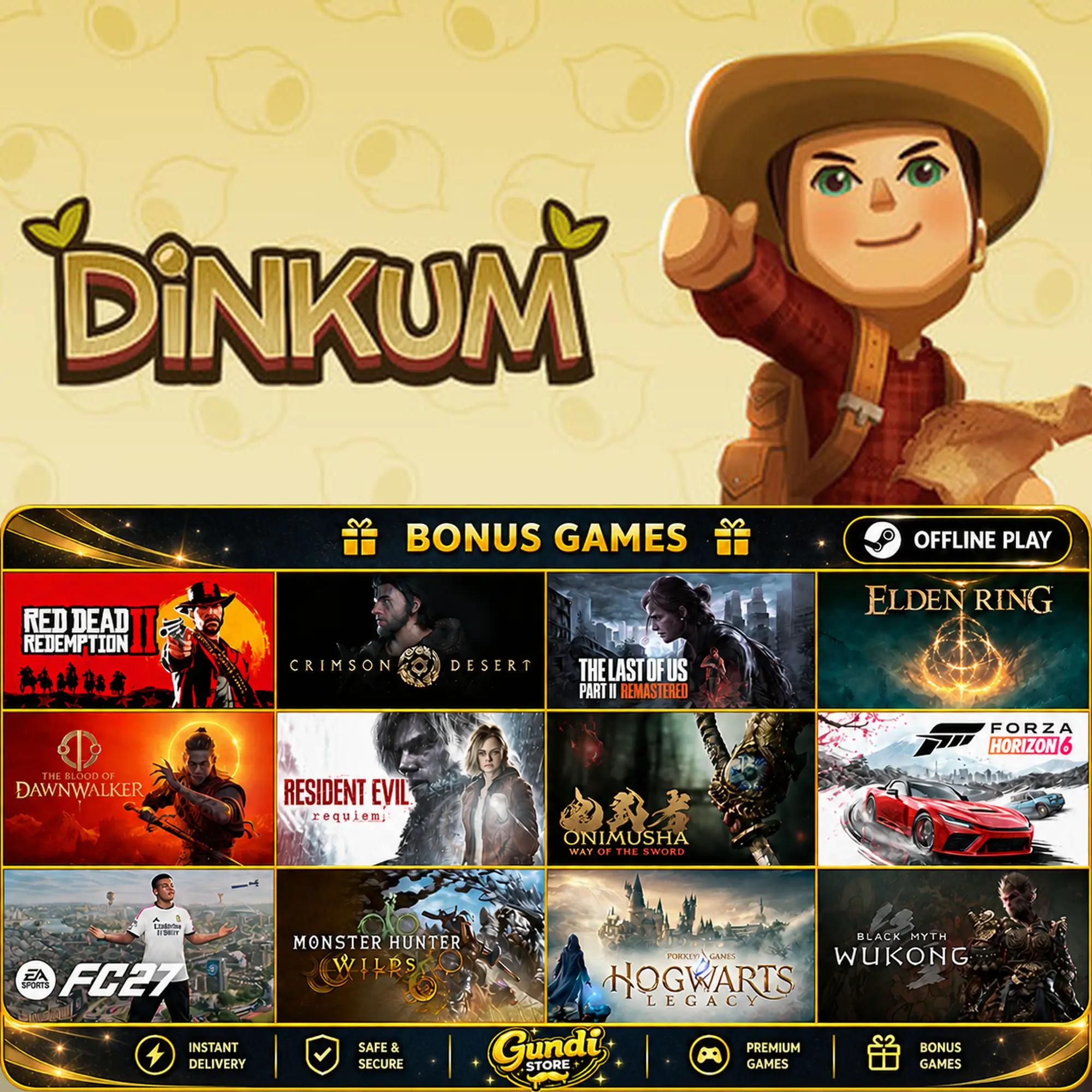 [AUTO CODE] - Dinkum + BONUS GAME