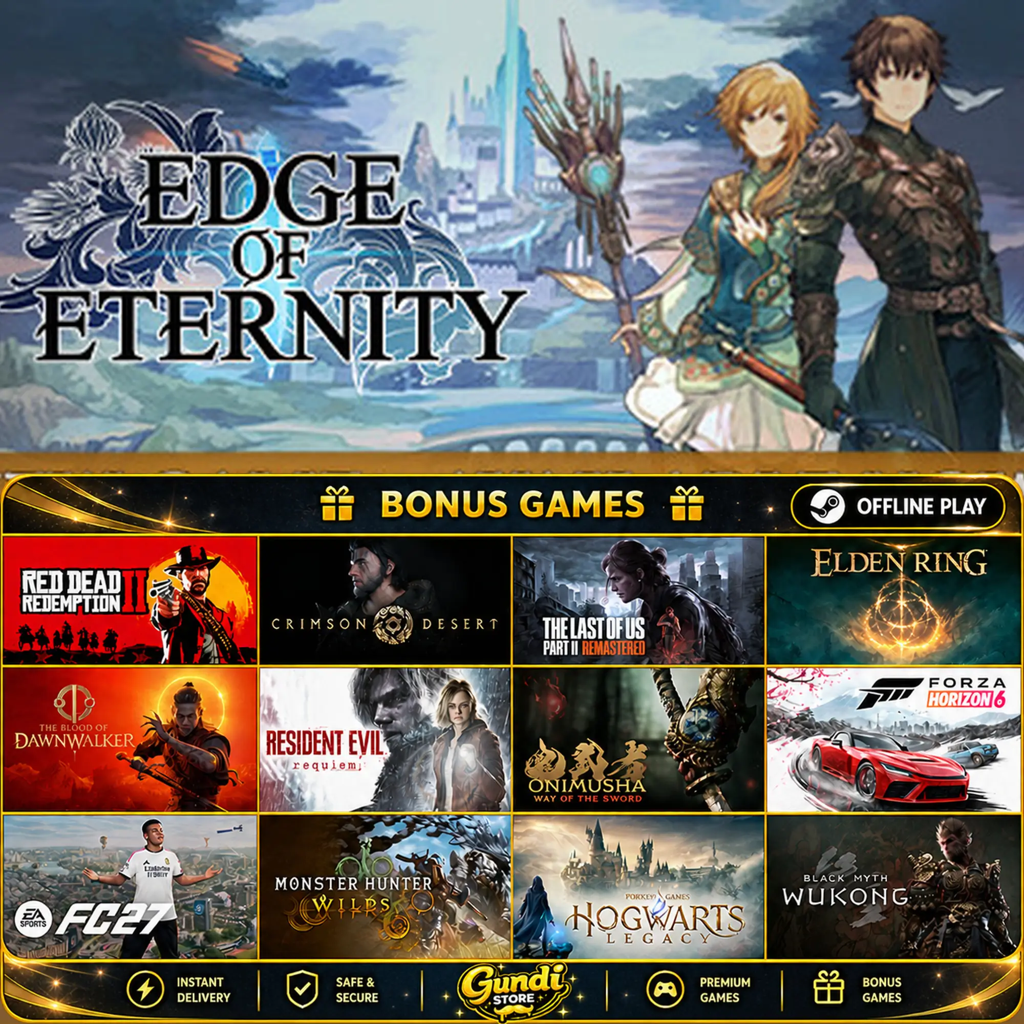 [AUTO CODE] - Edge Of Eternity + BONUS GAME
