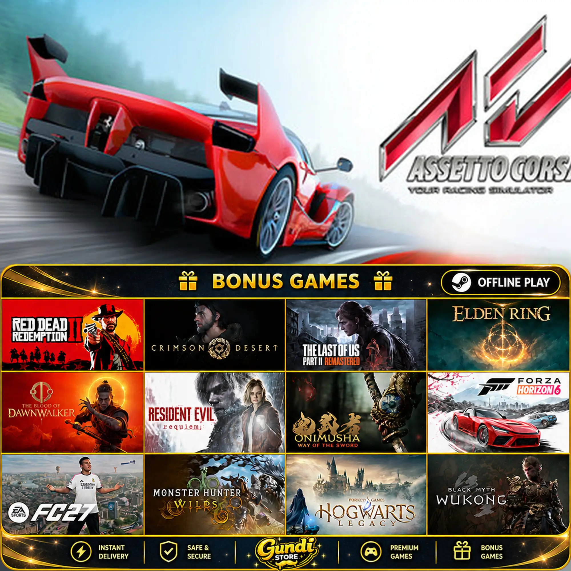 [AUTO CODE] - Assetto Corsa + BONUS GAME