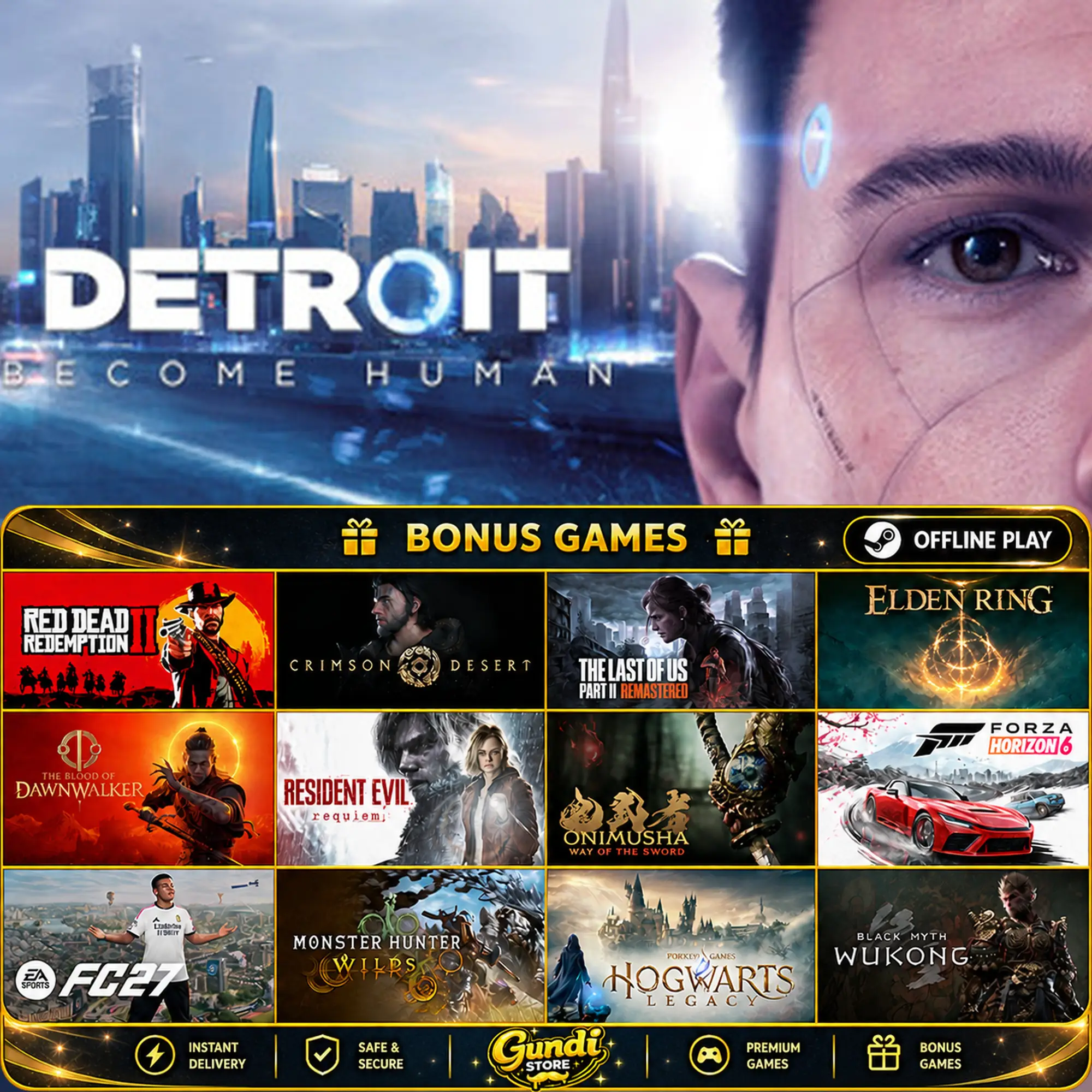 [AUTO CODE] - Detroit_ Become Human + BONUS GAME