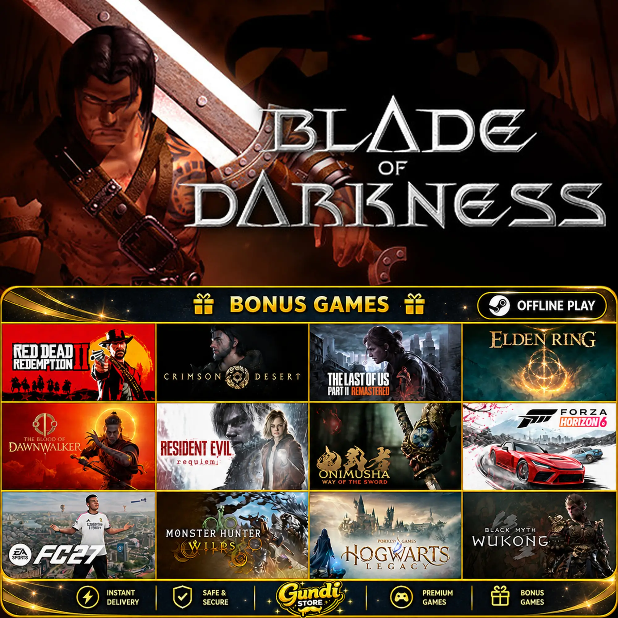 [AUTO CODE] - Blade of Darkness + BONUS GAME