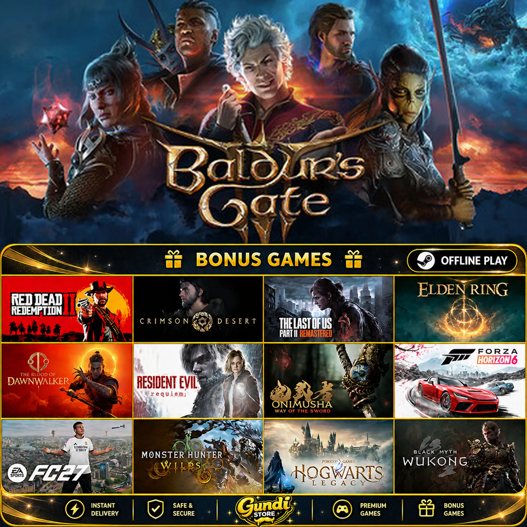 [AUTO CODE] - Baldur's Gate 3 + BONUS GAME