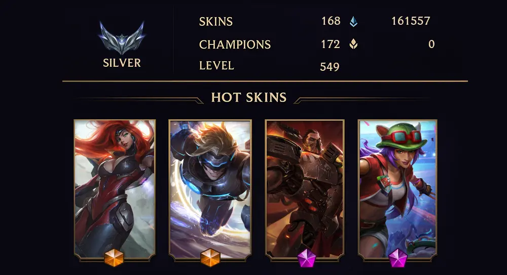 SILVER III - 549 LVL - 168 SKIN