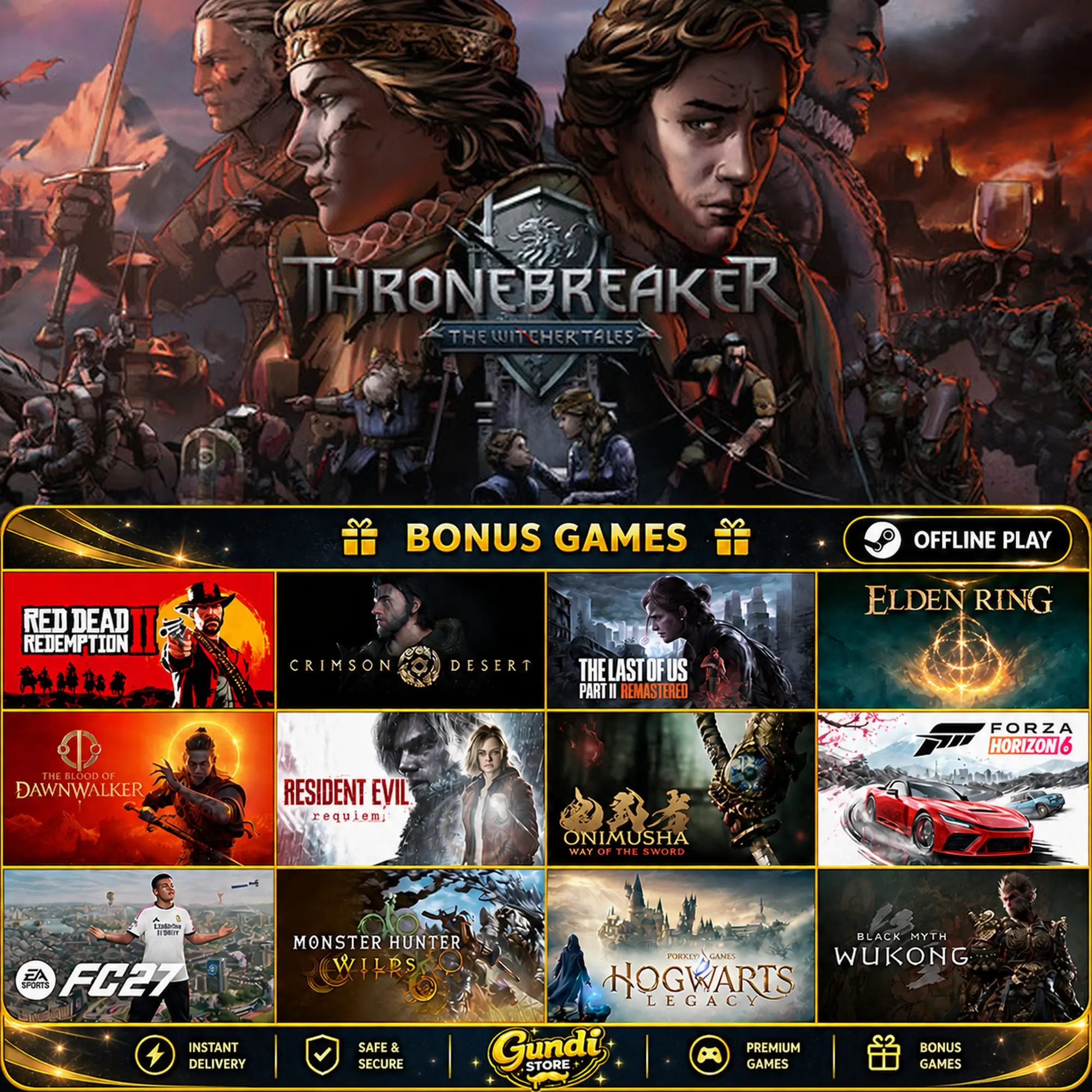 [AUTO CODE] - Thronebreaker_ The Witcher Tales + BONUS GAME