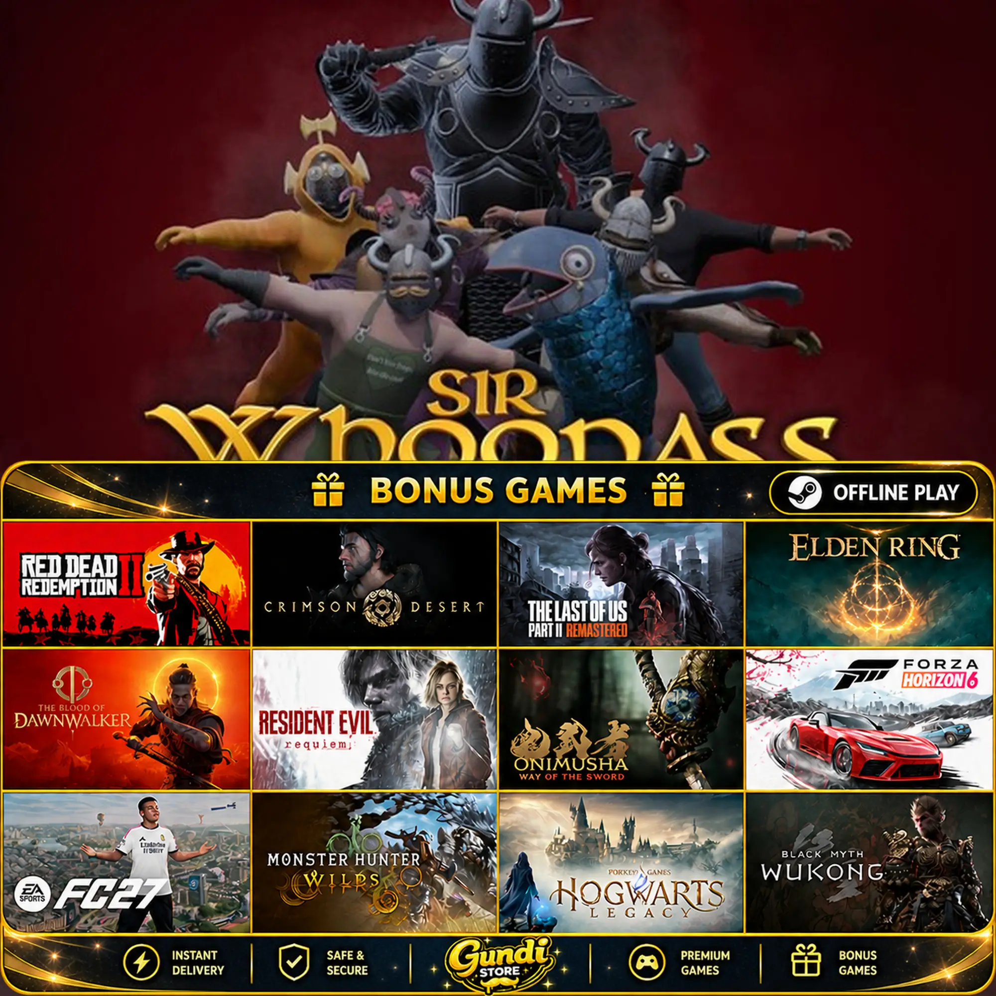 [AUTO CODE] - Sir Whoopass™_ Immortal Death + BONUS GAME