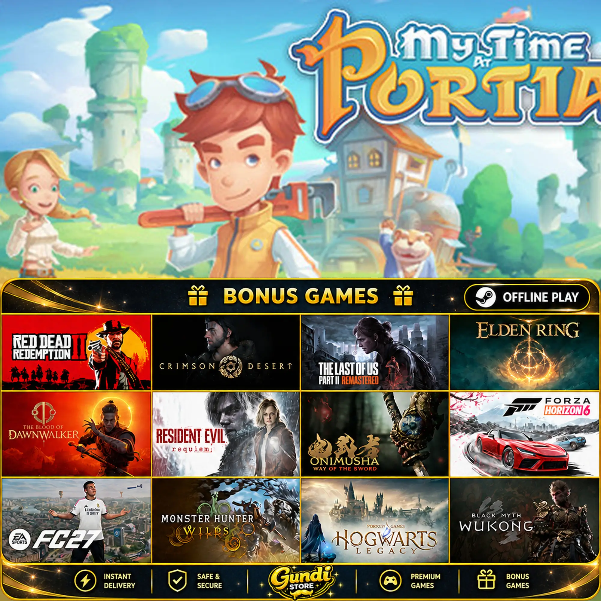 [AUTO CODE] - My Time at Portia + BONUS GAME