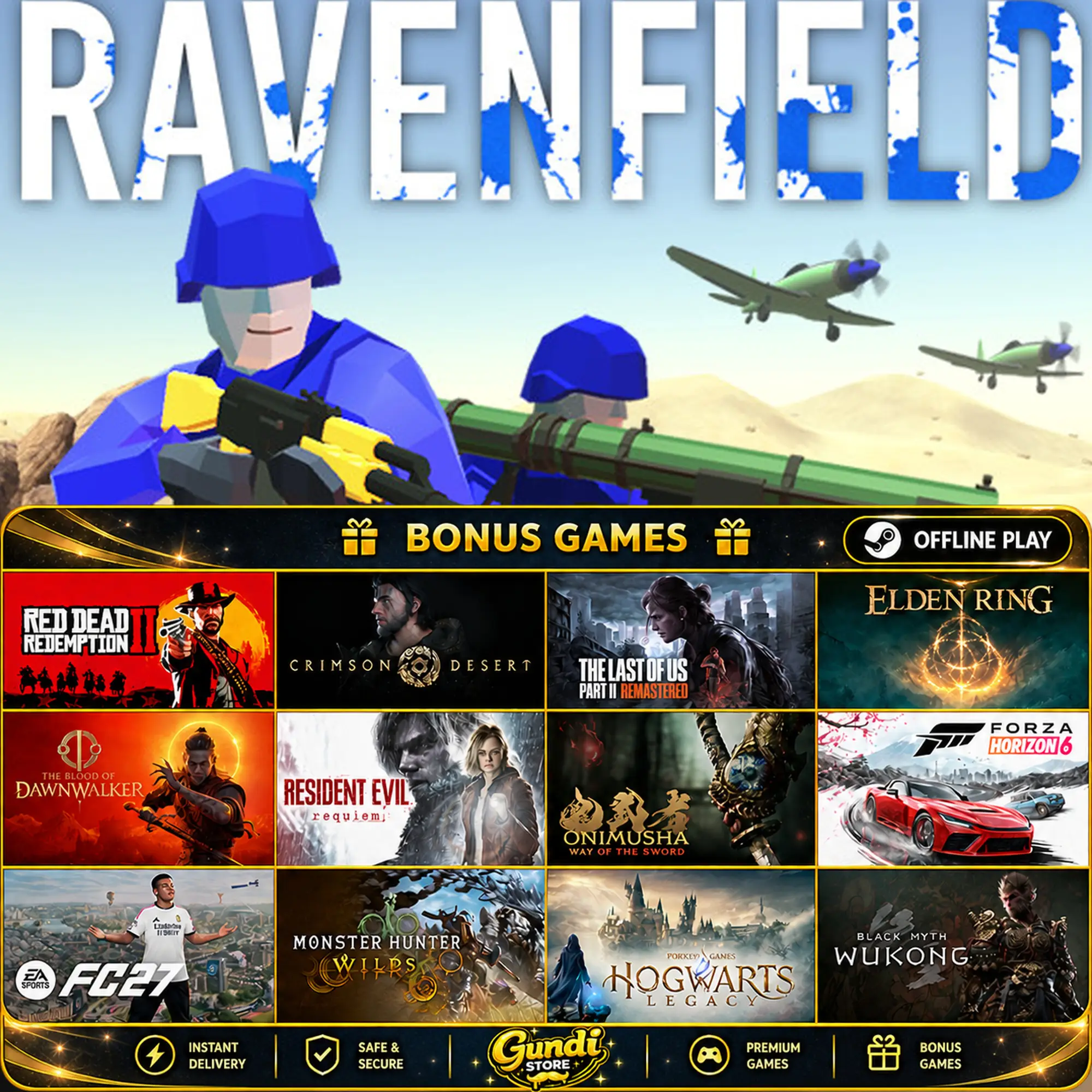[AUTO CODE] - Ravenfield + BONUS GAME