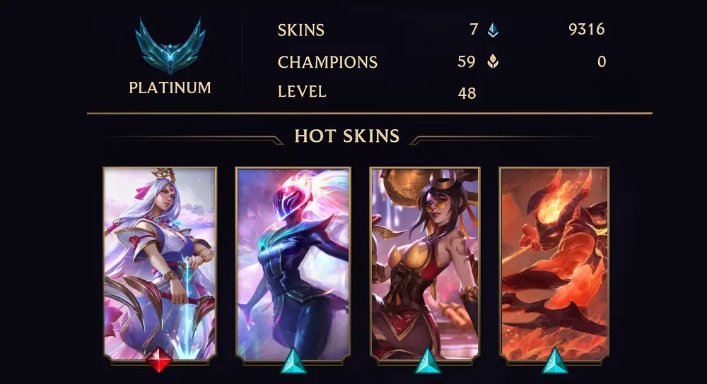 PLATINUM I - 48 LVL - 7 SKIN