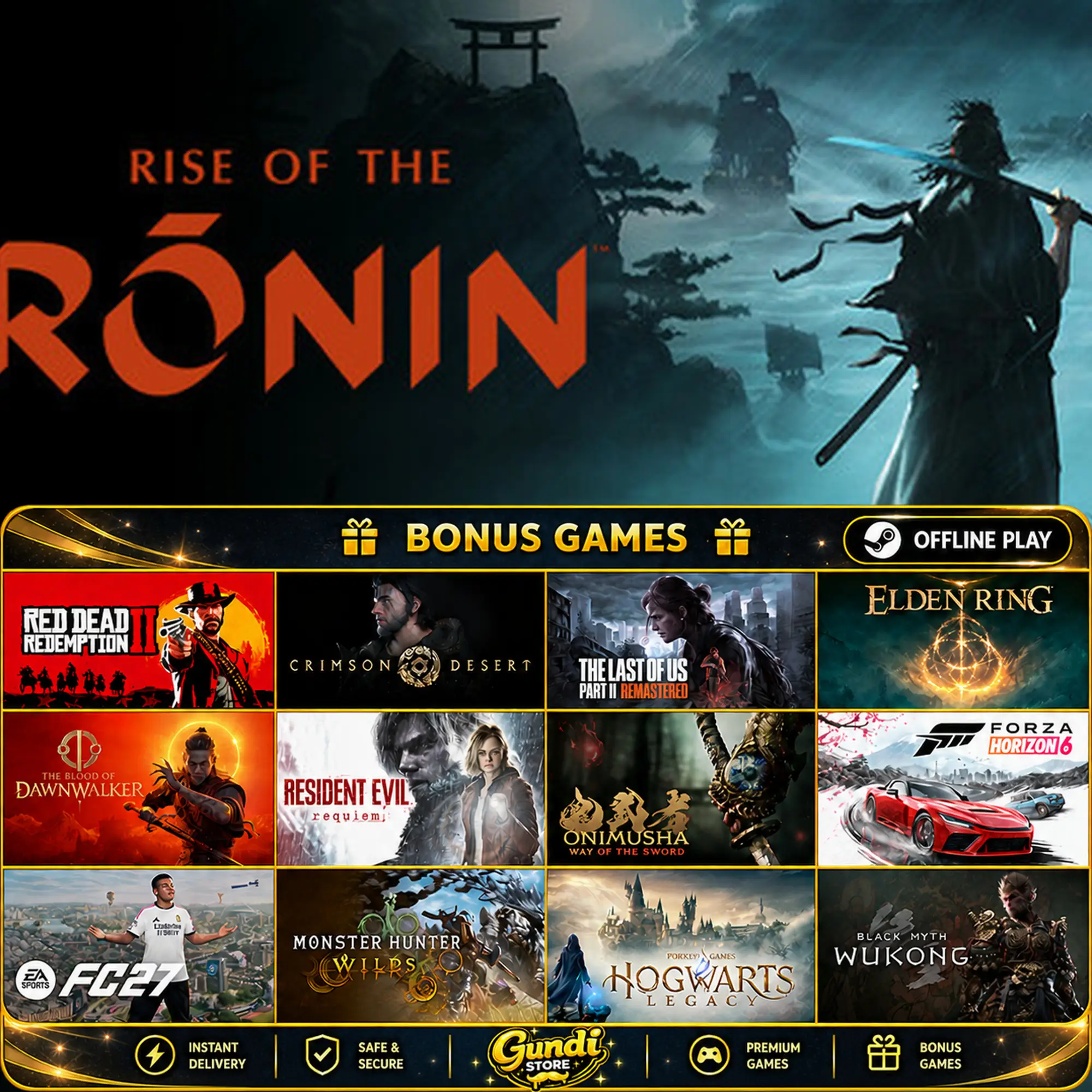 [AUTO CODE] - Rise of the Ronin + BONUS GAME