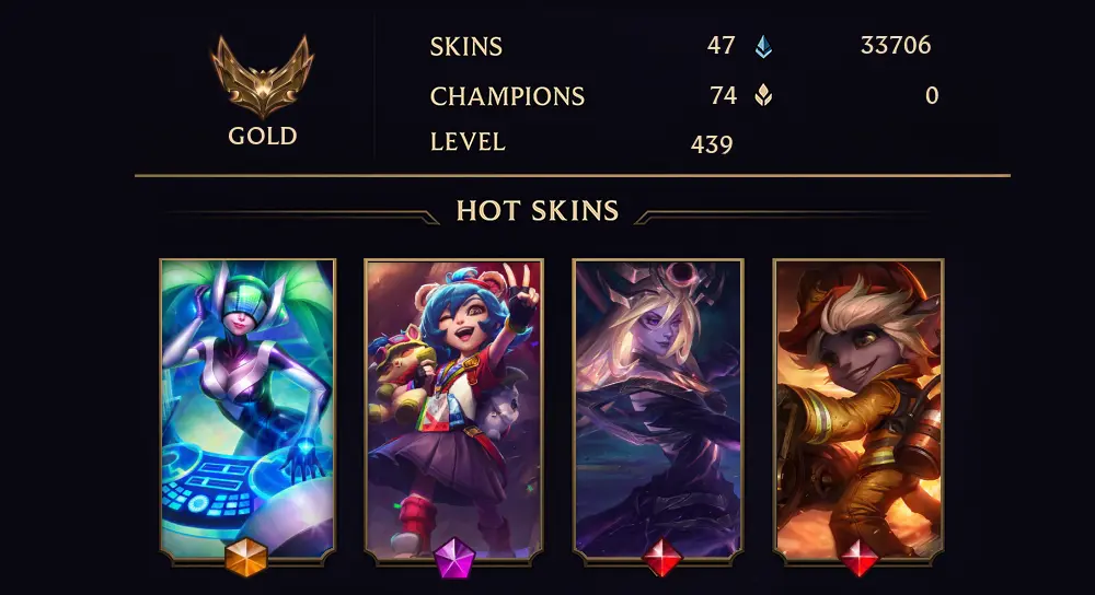 GOLD I - 439 LVL - 47 SKIN