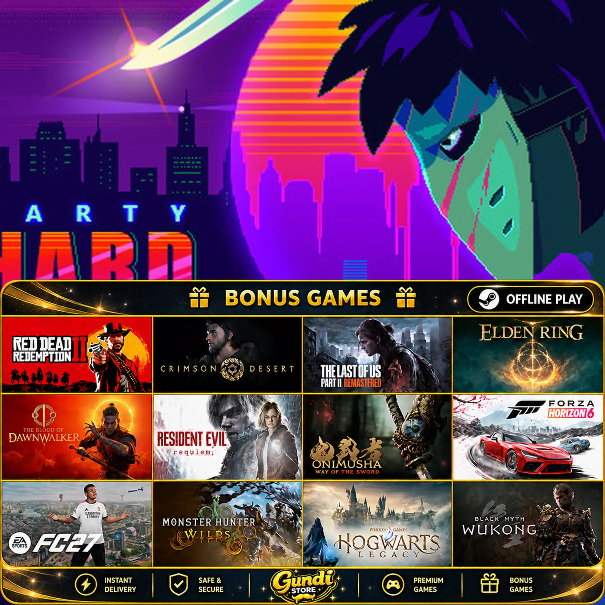 [AUTO CODE] - Party Hard + BONUS GAME