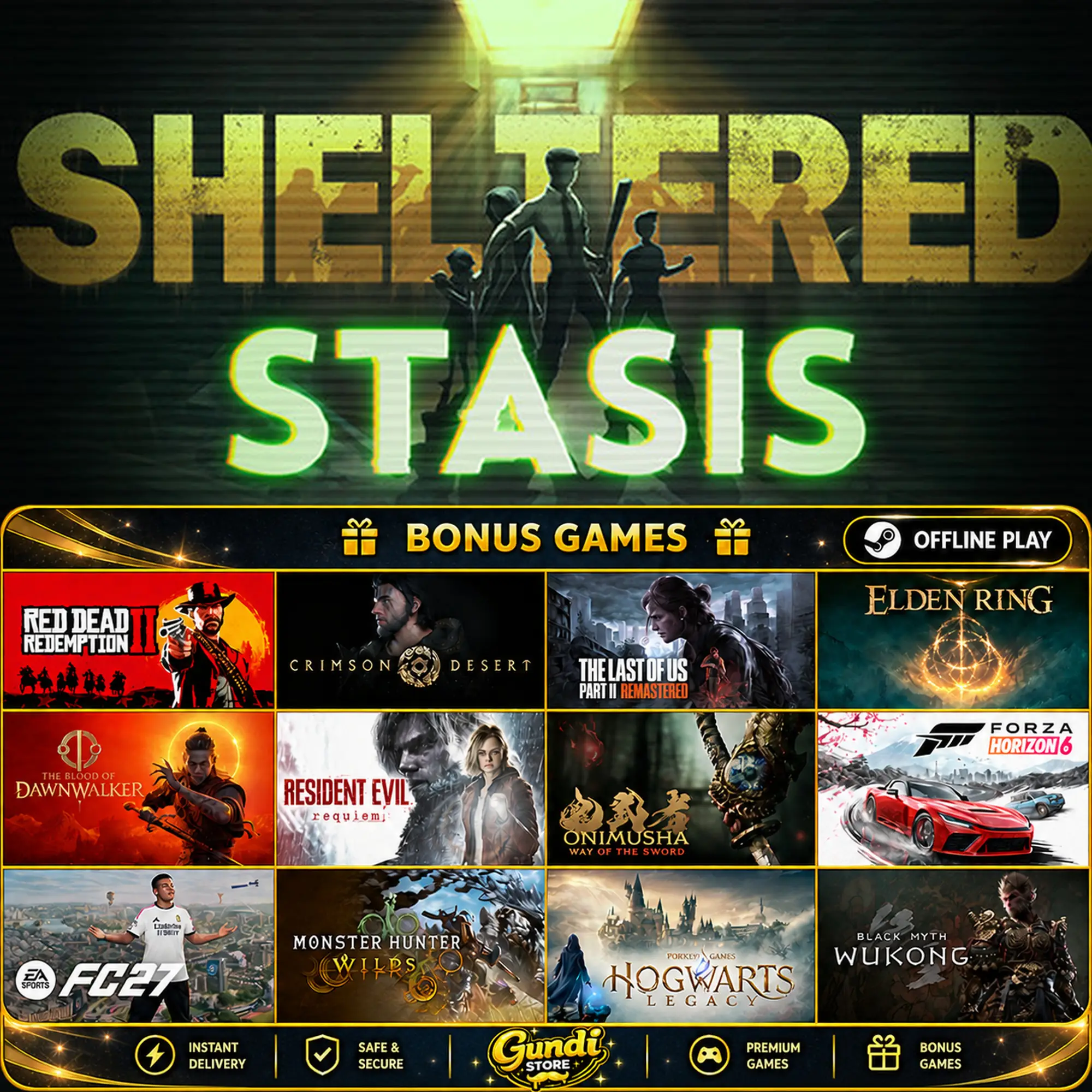 [AUTO CODE] - Sheltered + BONUS GAME