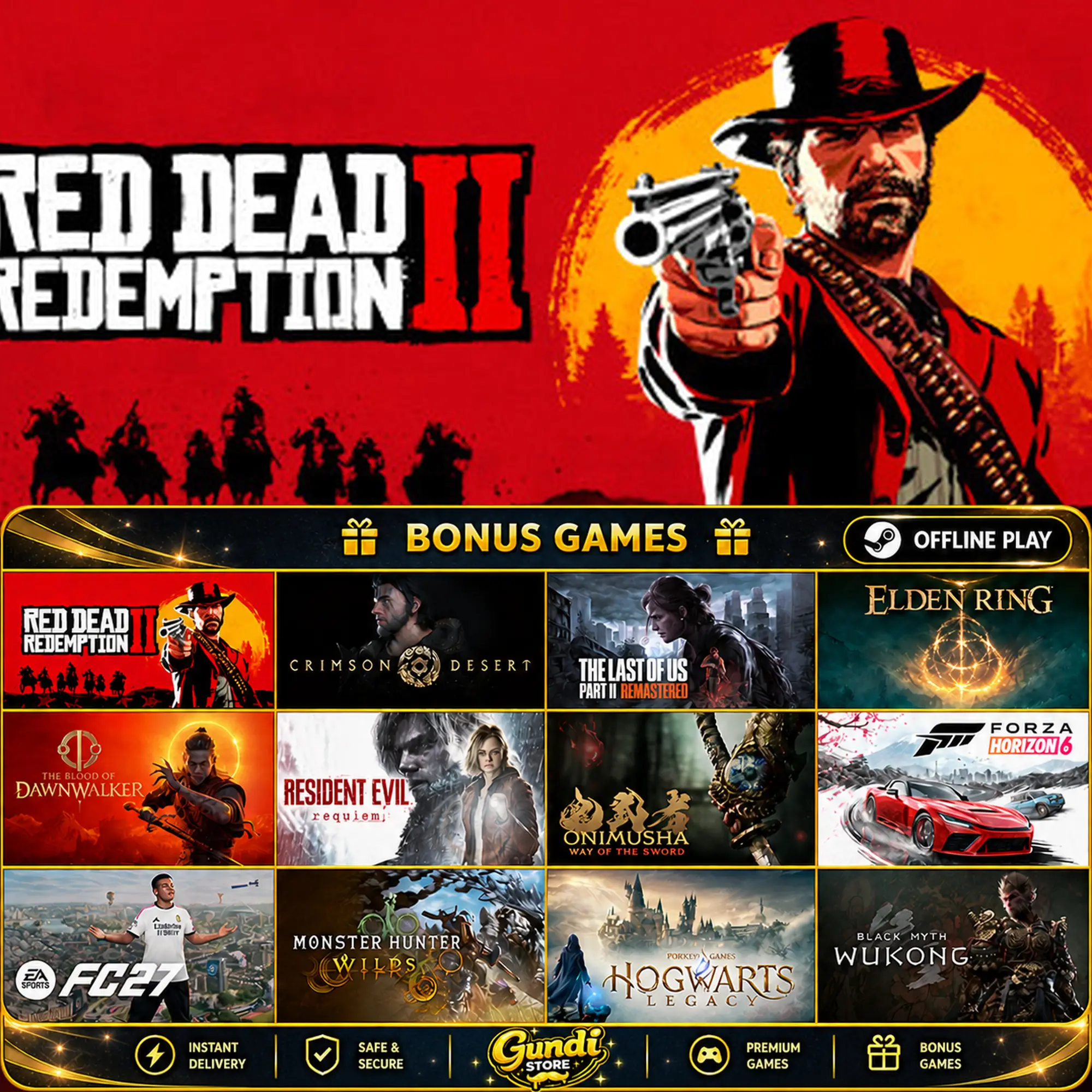 [AUTO CODE] - Red Dead Redemption 2 + BONUS GAME