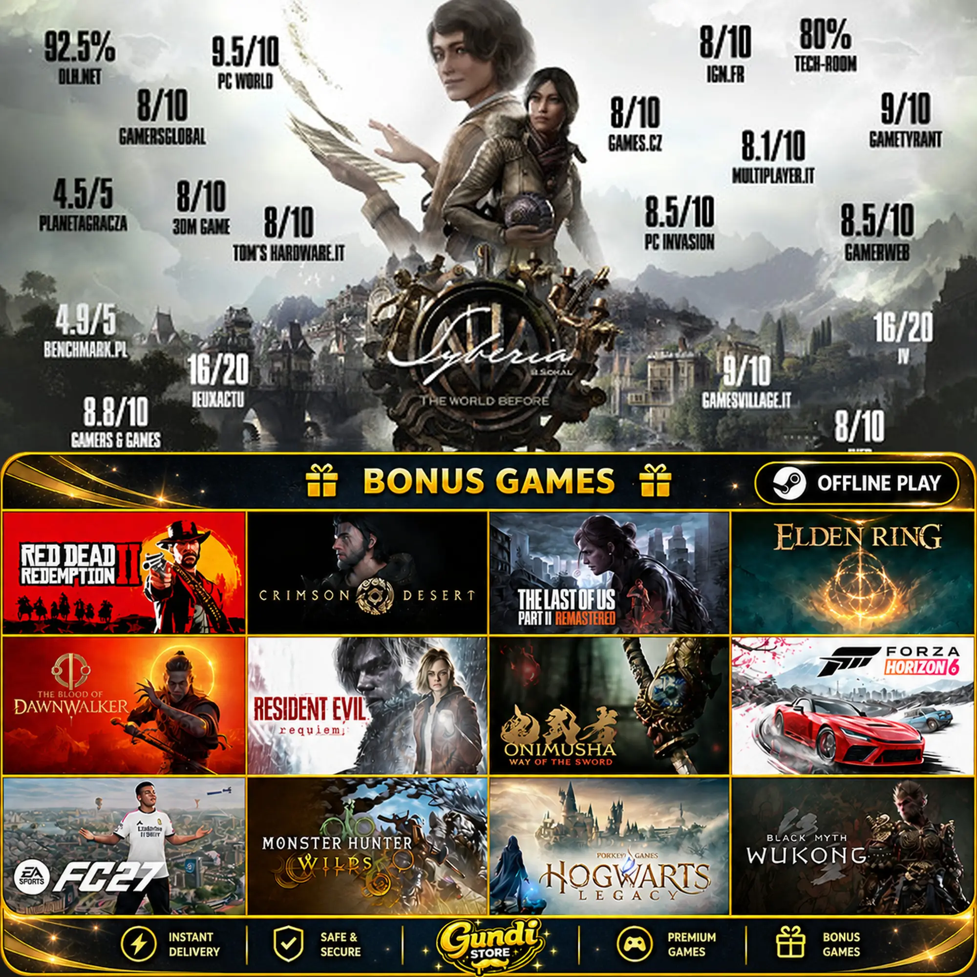 [AUTO CODE] - Syberia - The World Before + BONUS GAME