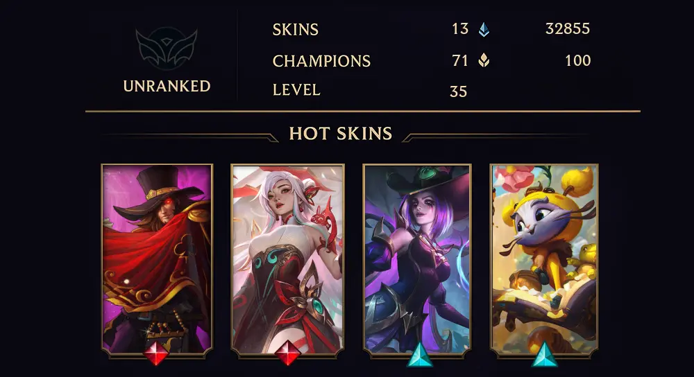 UNRANKED - 35 LVL - 13 SKIN