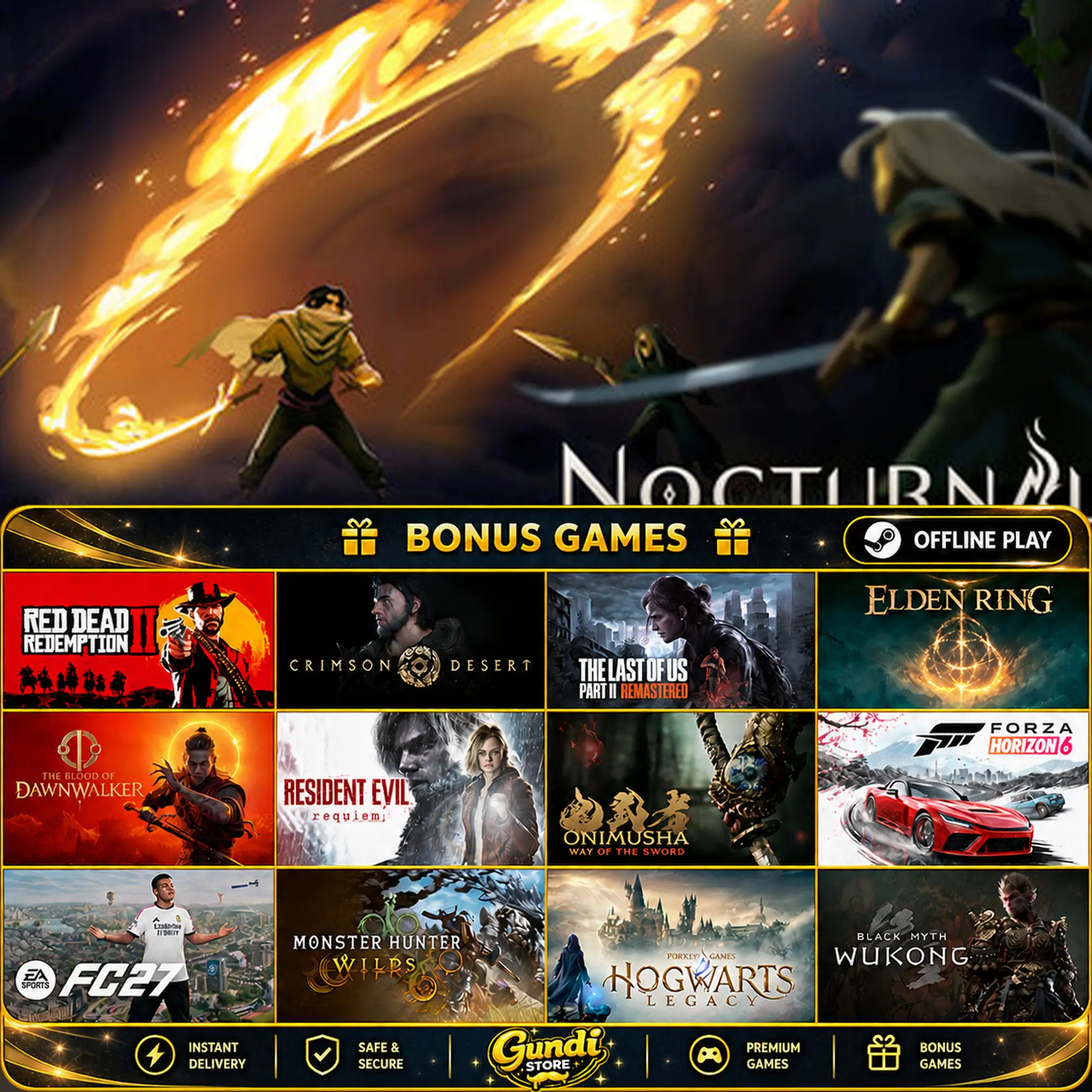 [AUTO CODE] - Nocturnal + BONUS GAME