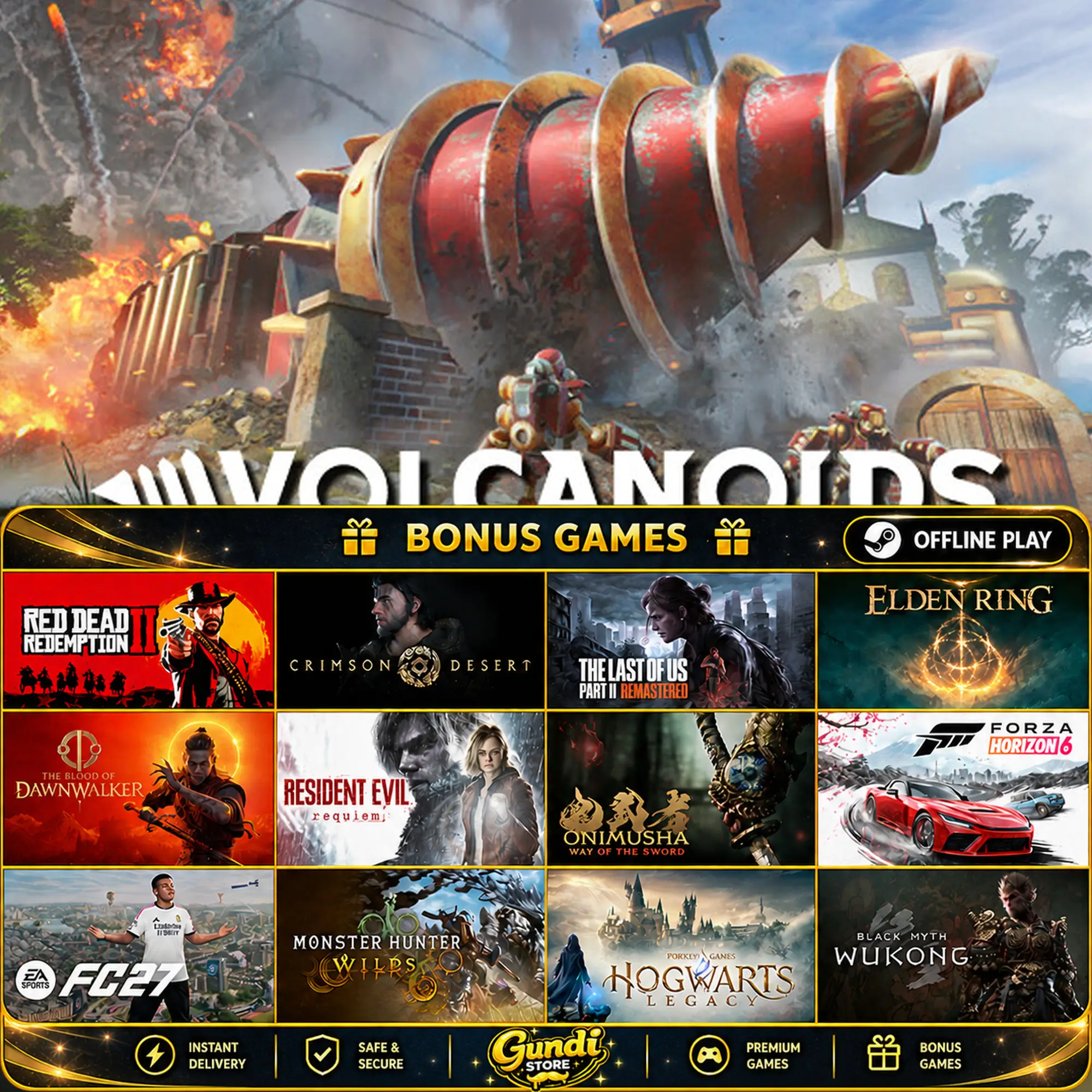 [AUTO CODE] - Volcanoids + BONUS GAME