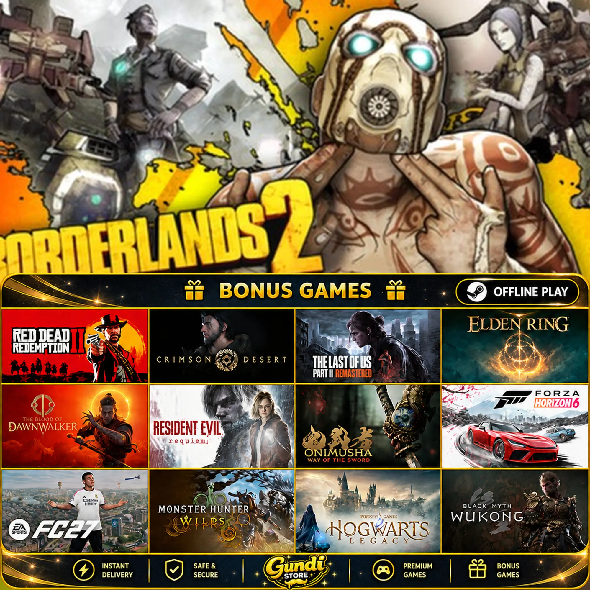 [AUTO CODE] - Borderlands 2 + BONUS GAME