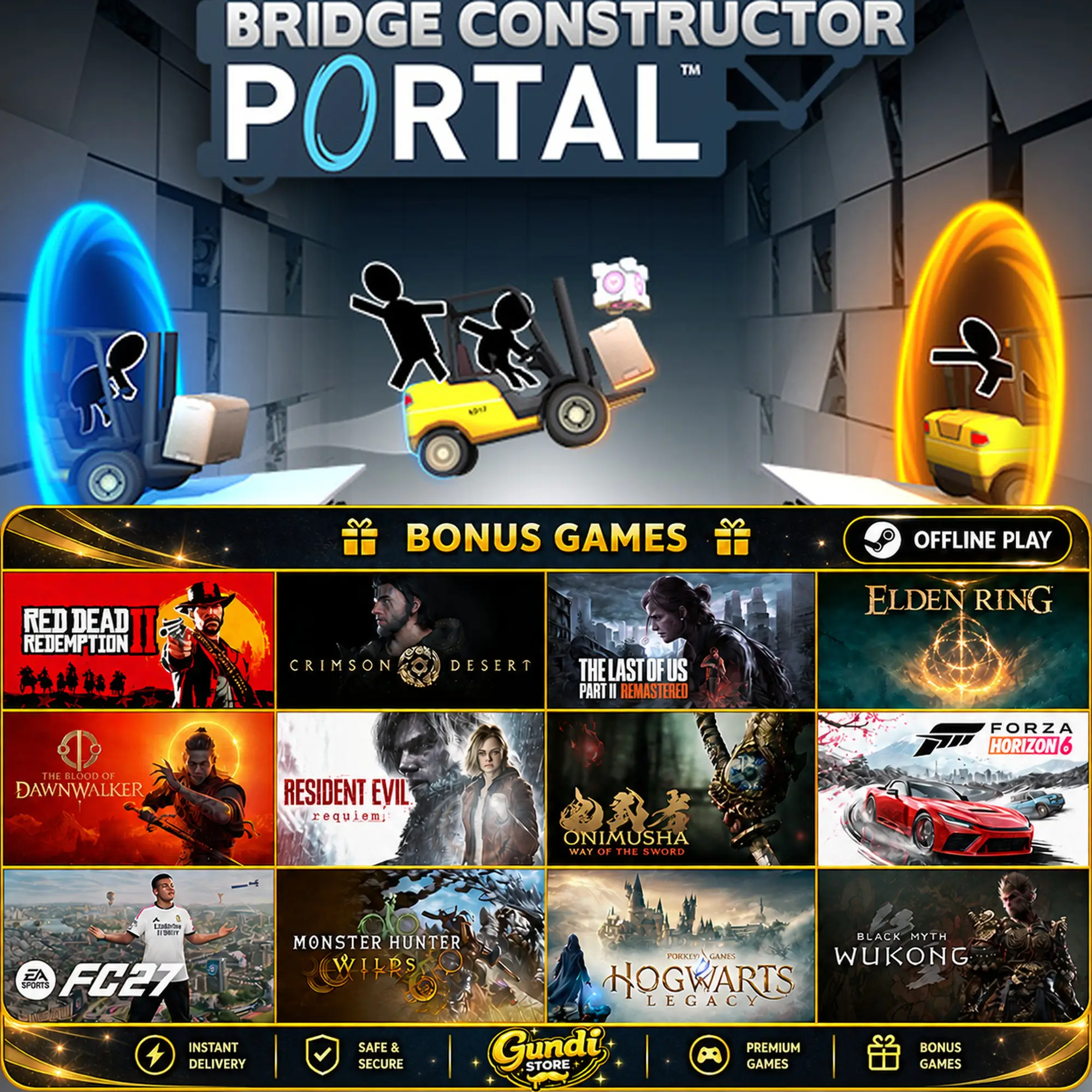 [AUTO CODE] - Bridge Constructor Portal + BONUS GAME