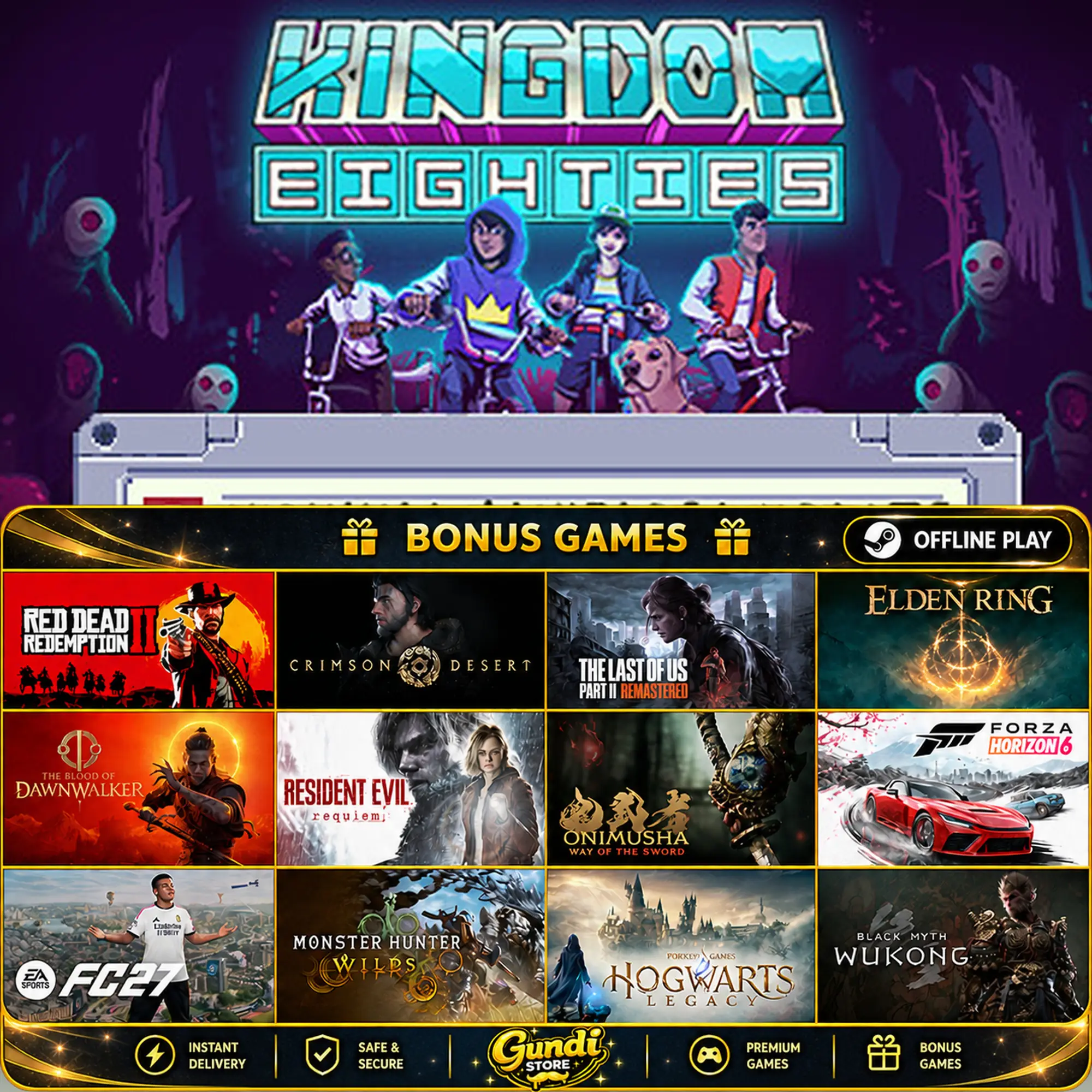 [AUTO CODE] - Kingdom Eighties + BONUS GAME