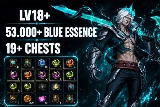 League of Legends: Wild Rift - NA Server - Level 18+ - 19+ Chests - 53,000+ Blue Motes - Android/iOS - Full Access