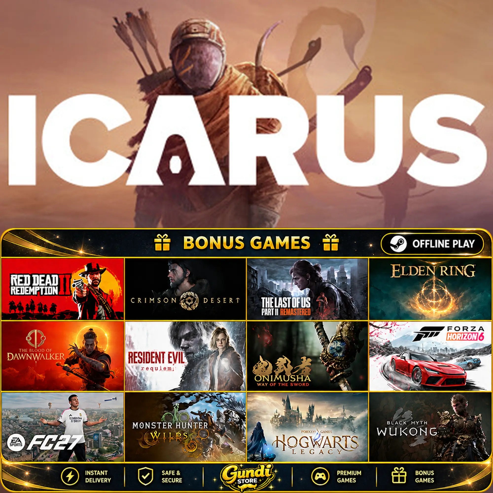 [AUTO CODE] - Icarus + BONUS GAME