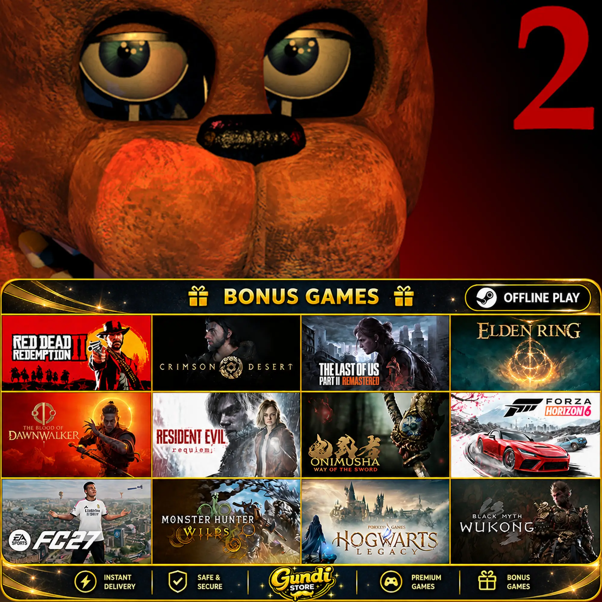 [AUTO CODE] - Five Nights at Freddy's 2 + BONUS GAME