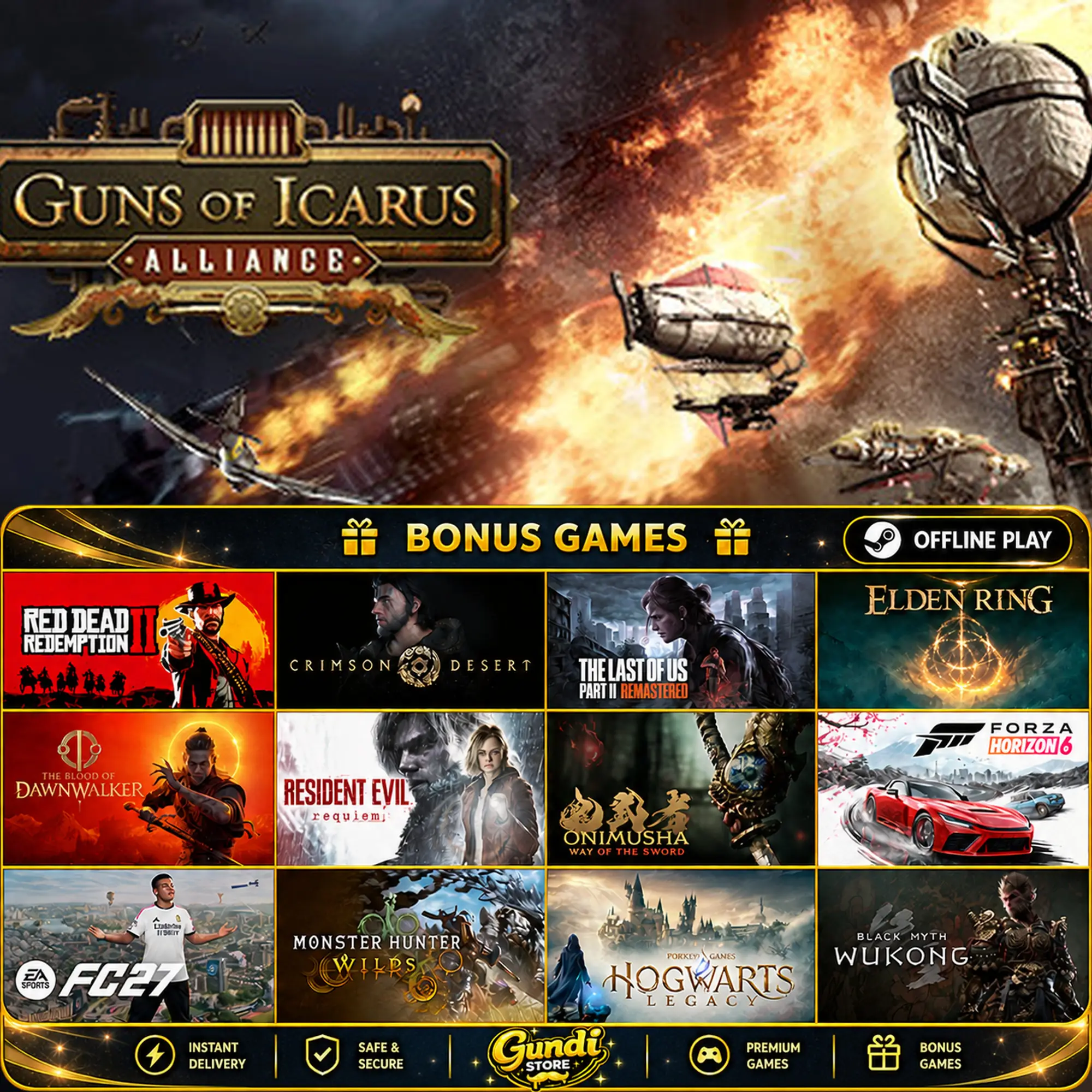 [AUTO CODE] - Guns of Icarus Alliance + BONUS GAME