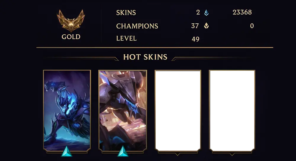 GOLD II - 49 LVL - 2 SKIN