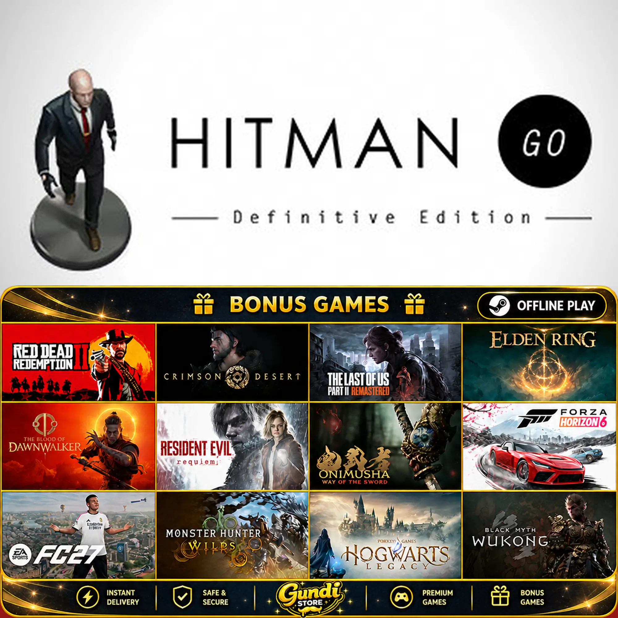 [AUTO CODE] - Hitman GO_ Definitive Edition + BONUS GAME