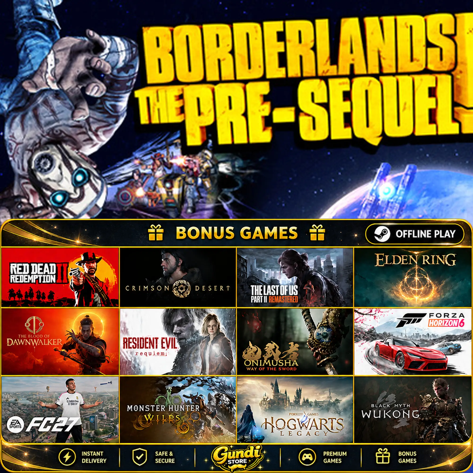 [AUTO CODE] - Borderlands_ The Pre-Sequel + BONUS GAME