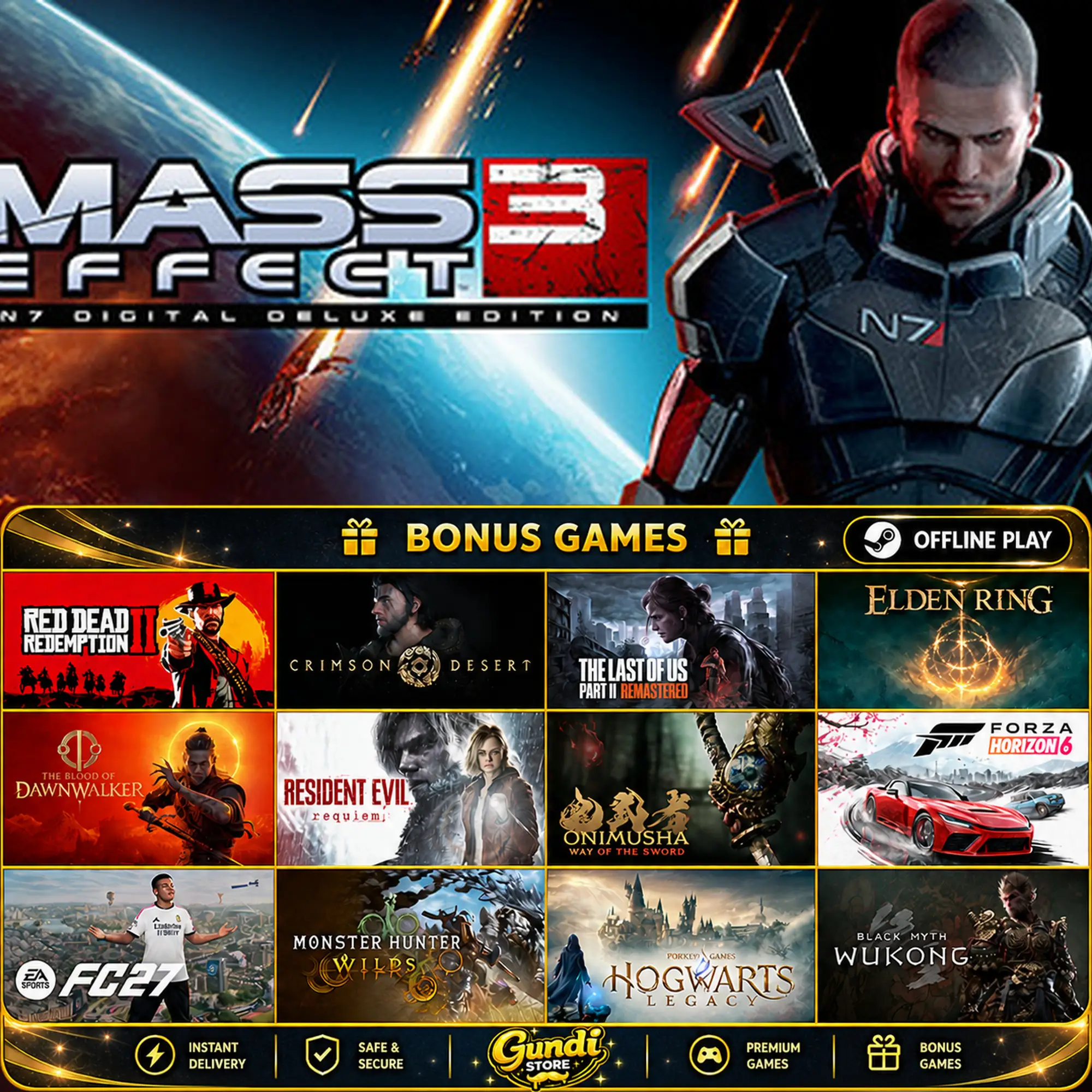 [AUTO CODE] - Mass Effect 3 (2012) + BONUS GAME