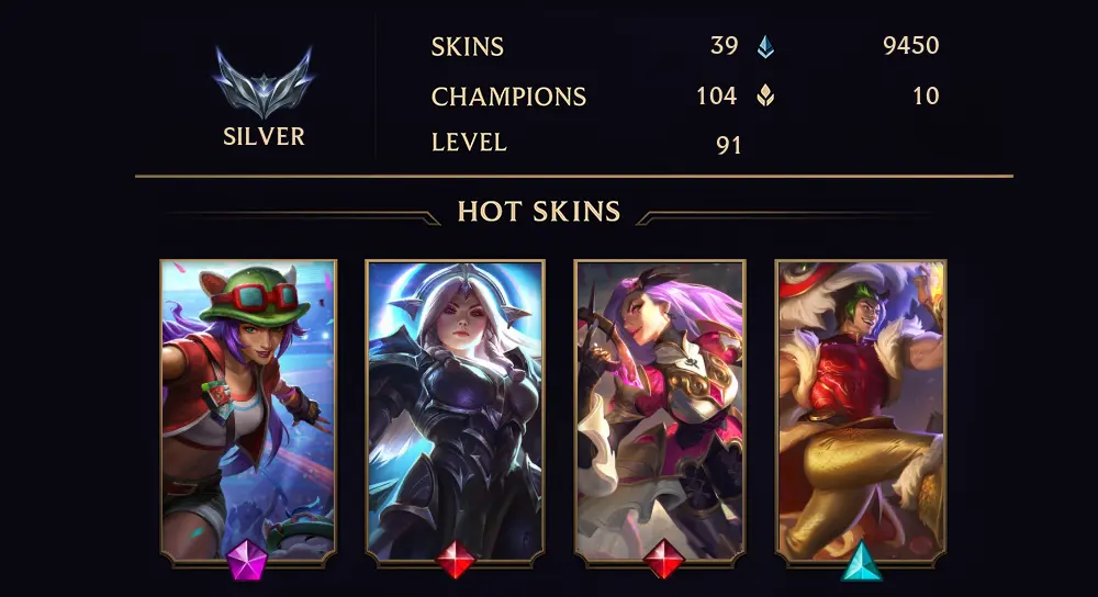 SILVER III - 91 LVL - 39 SKIN