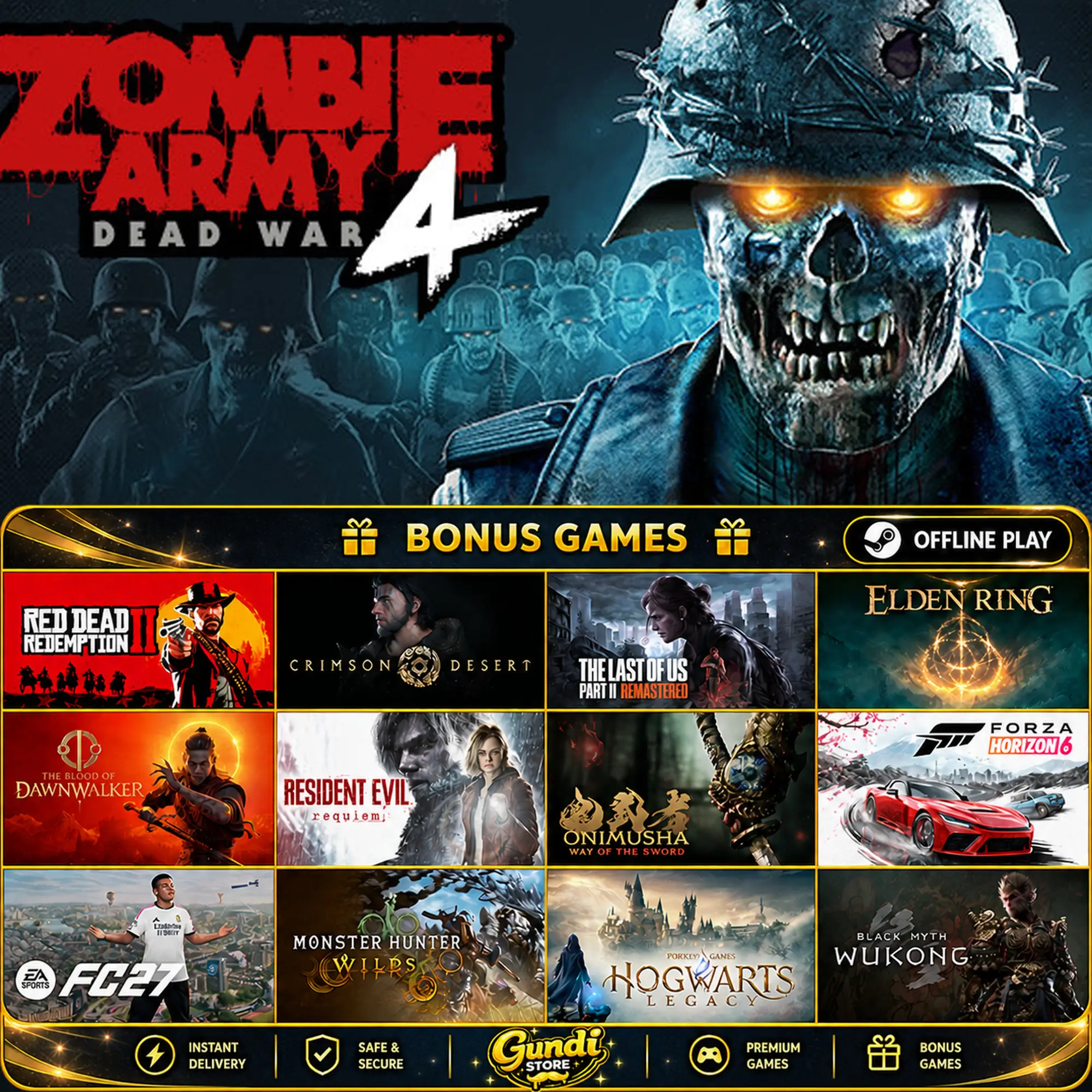 [AUTO CODE] - Zombie Army 4_ Dead War + BONUS GAME