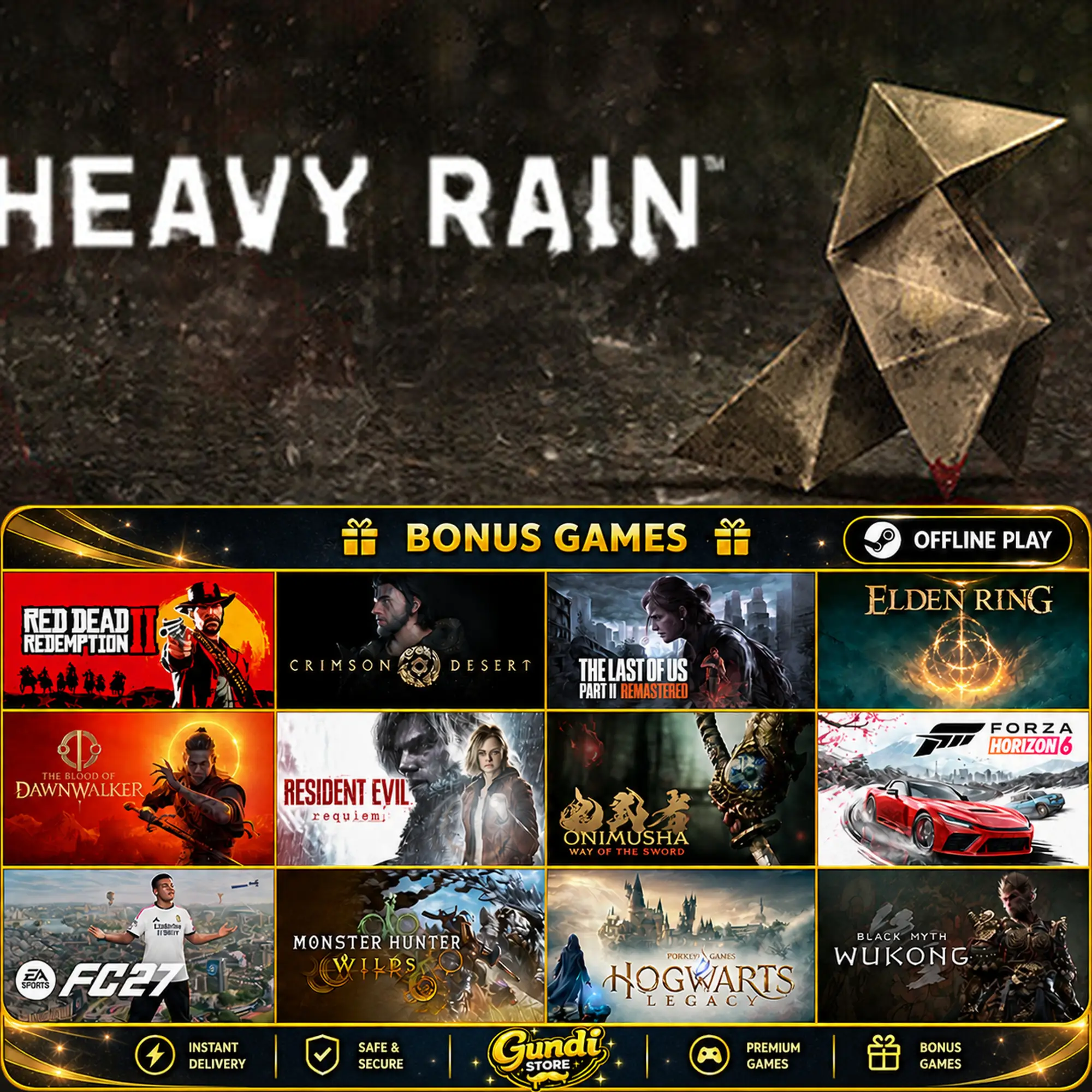 [AUTO CODE] - Heavy Rain + BONUS GAME