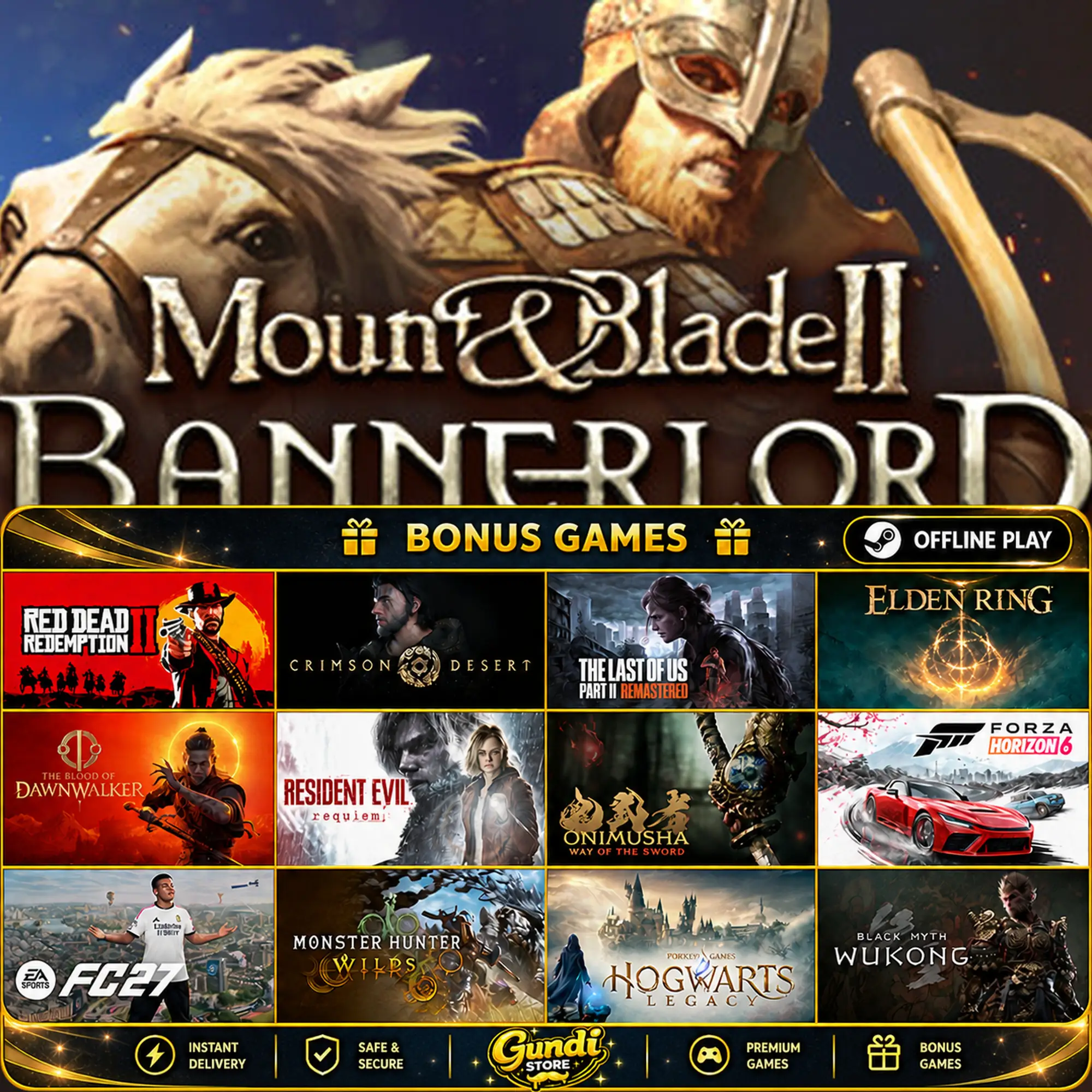 [AUTO CODE] - Mount & Blade II_ Bannerlord + BONUS GAME