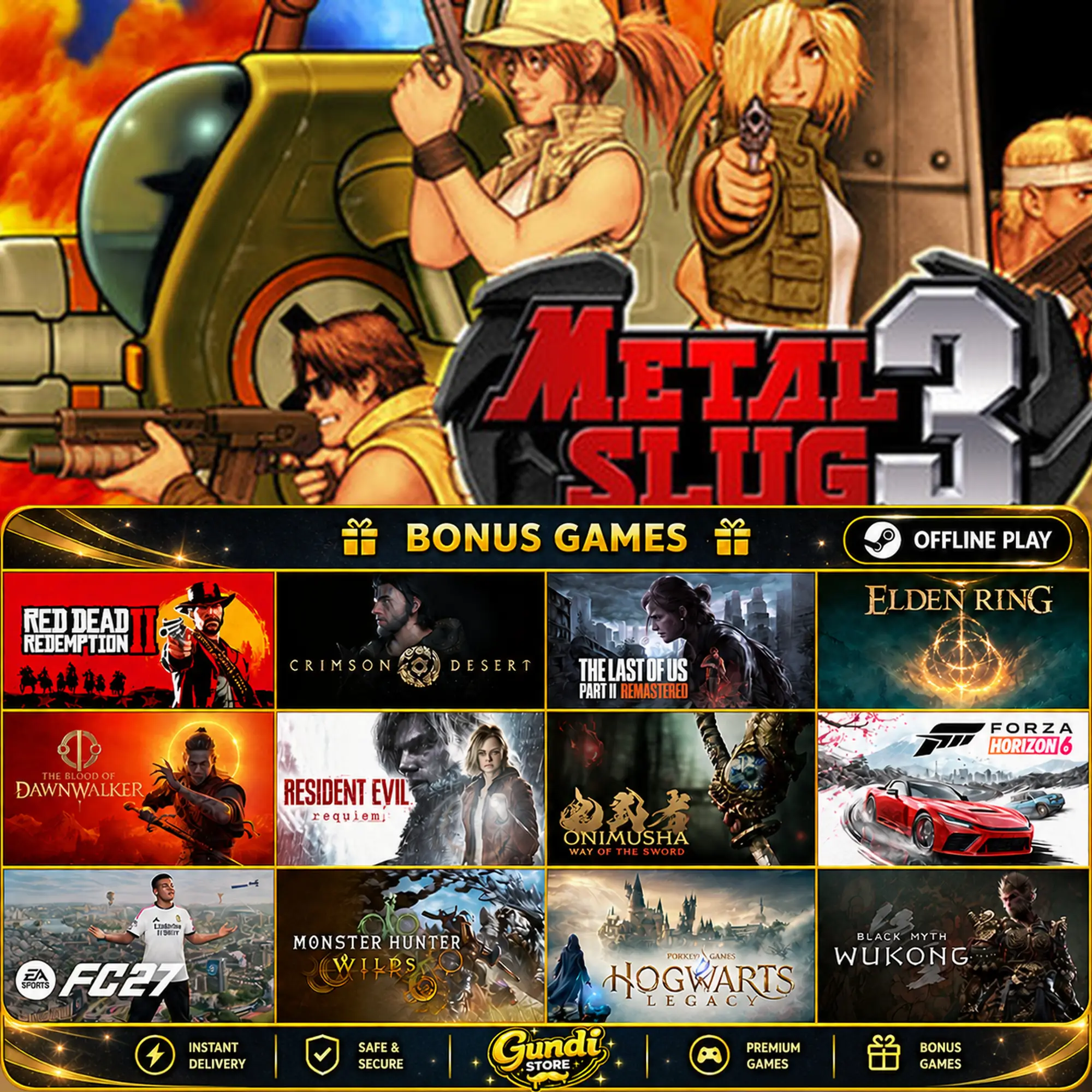 [AUTO CODE] - METAL SLUG 3 + BONUS GAME