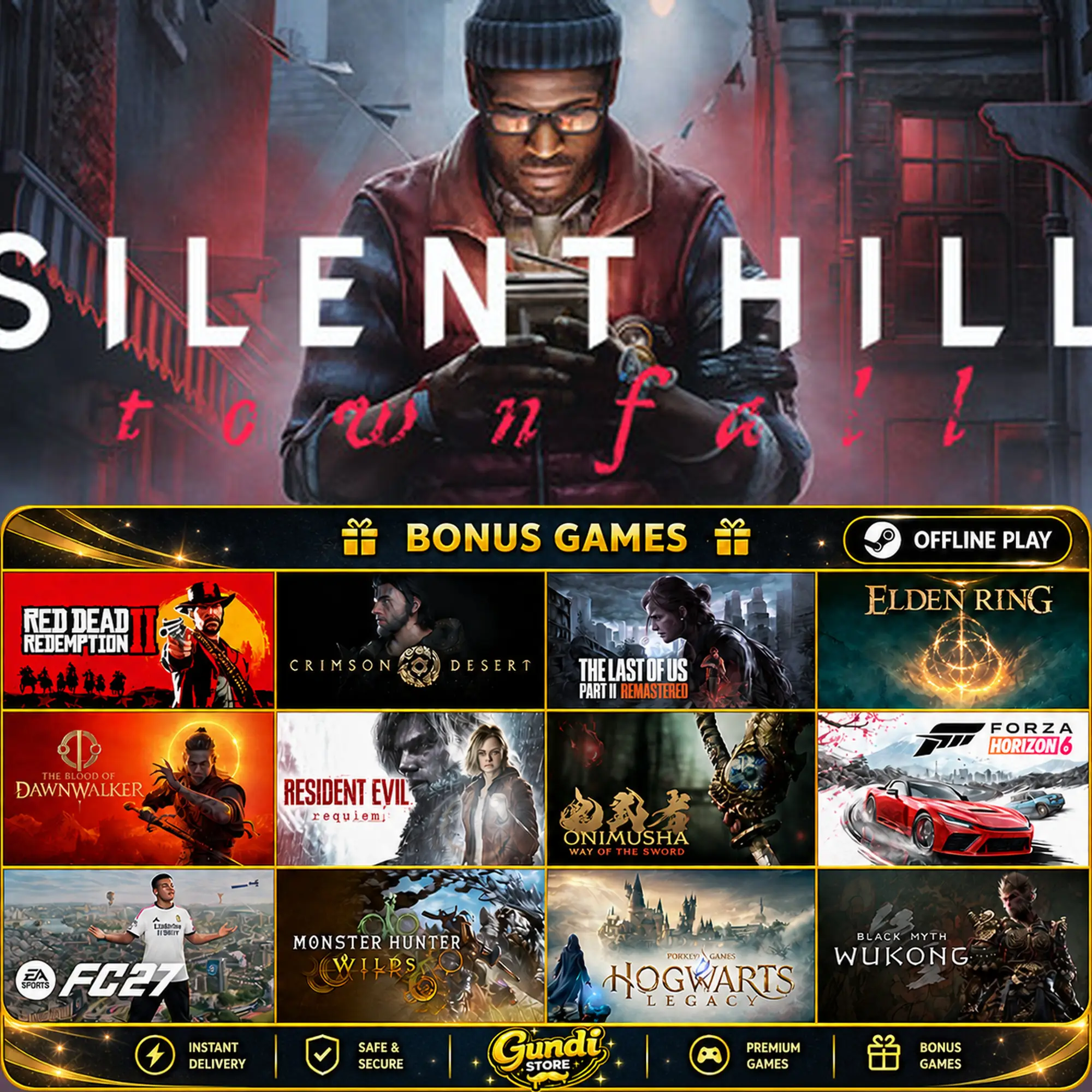 [AUTO CODE] - SILENT HILL_ Townfall + BONUS GAME