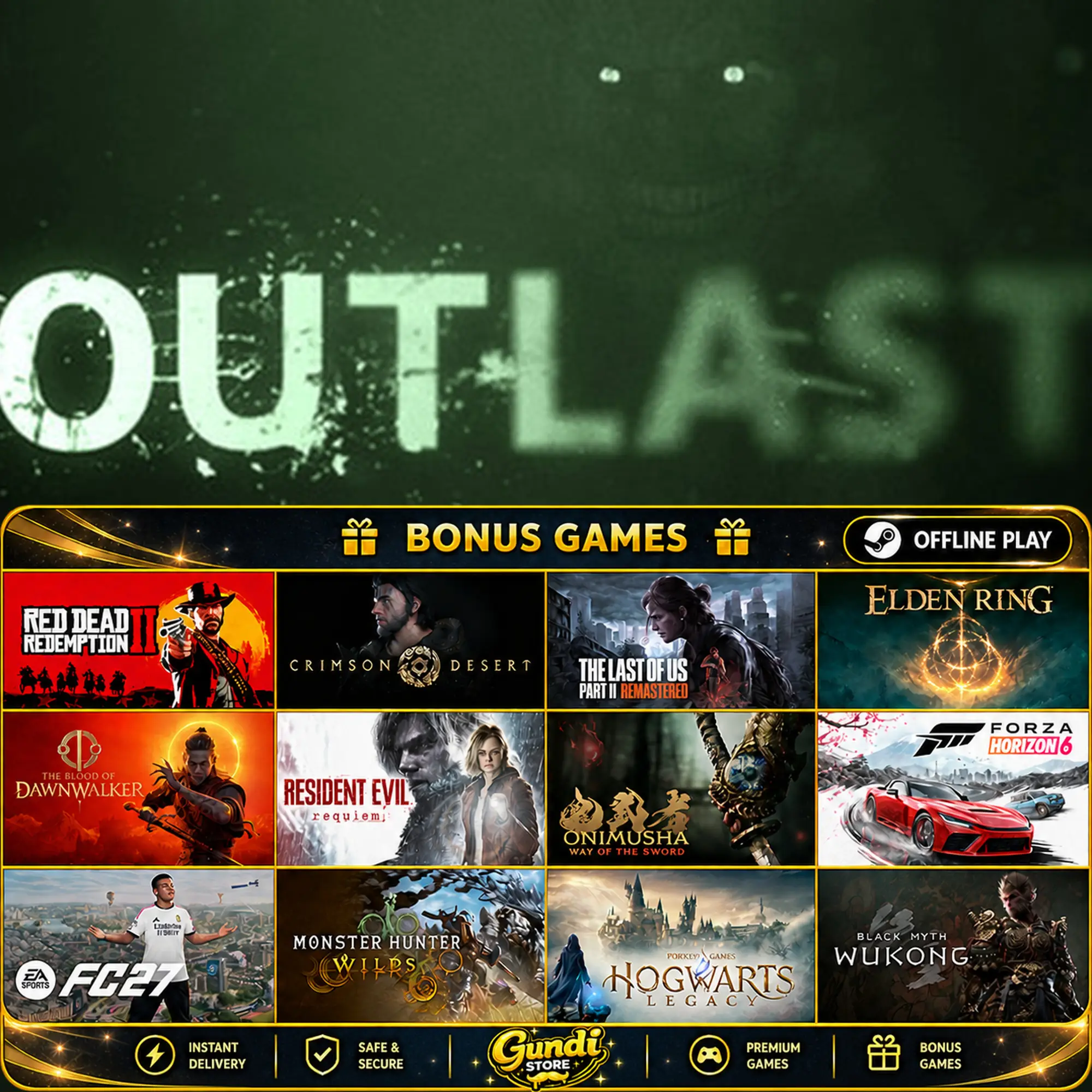 [AUTO CODE] - Outlast + BONUS GAME