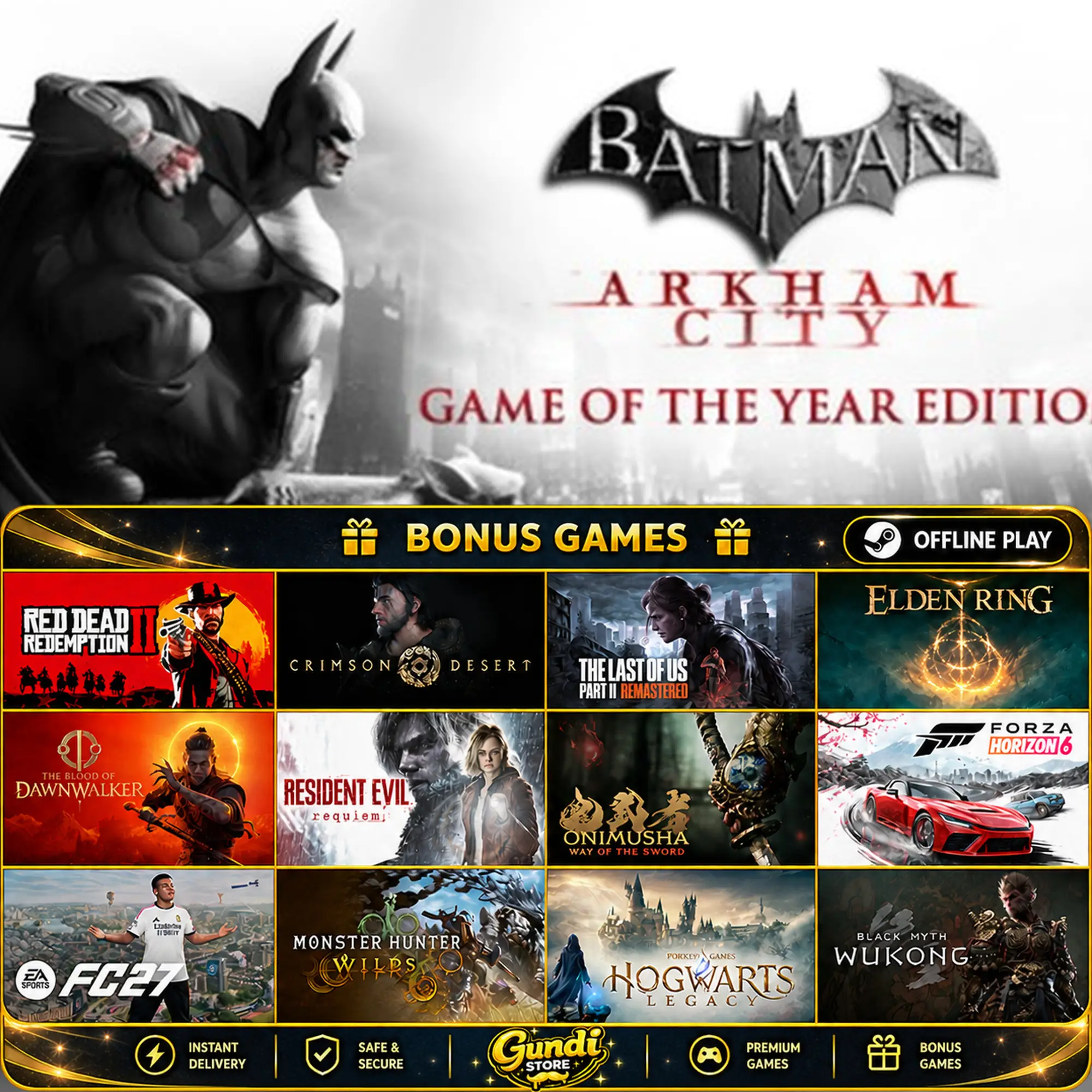 [AUTO CODE] - Batman_ Arkham City + BONUS GAME