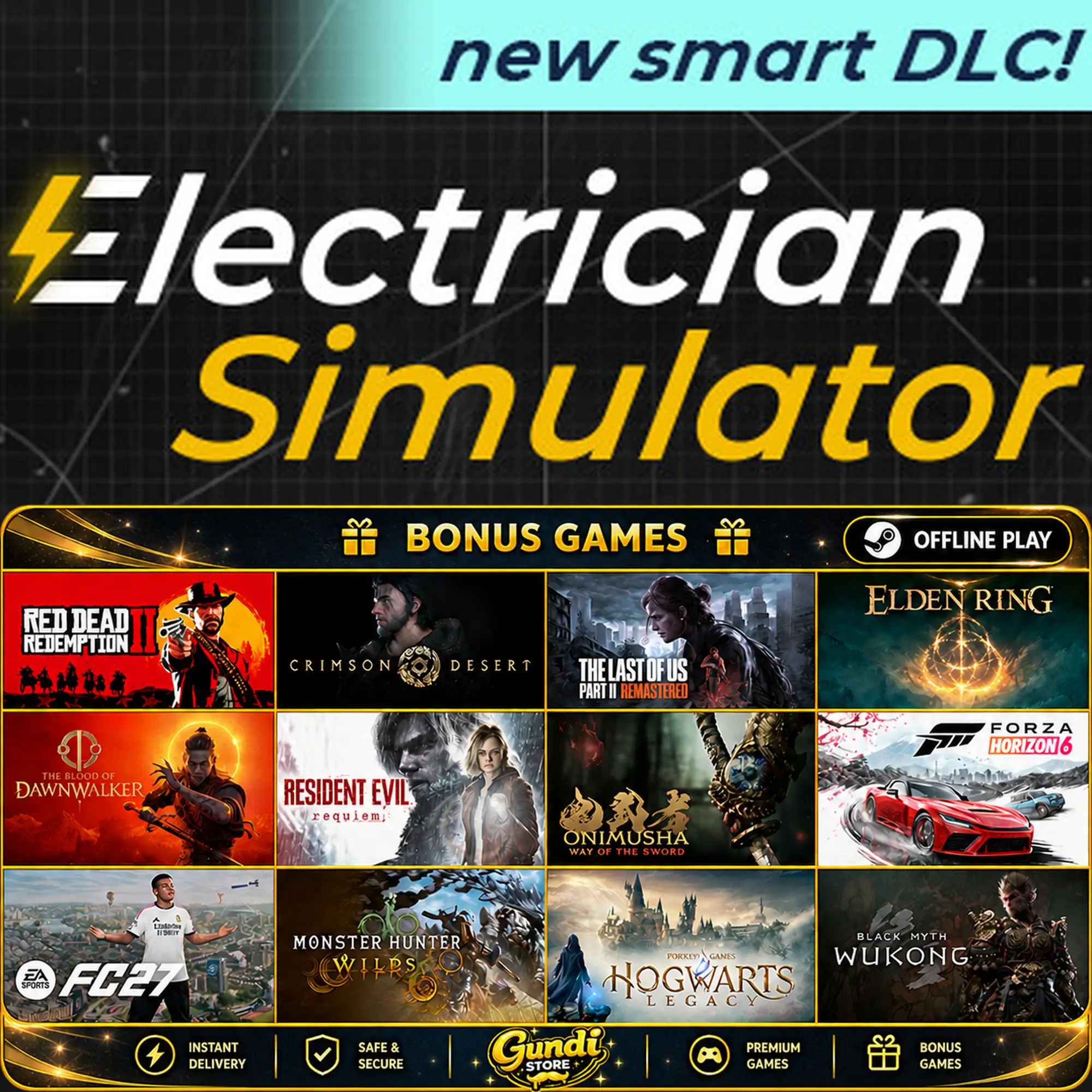 [AUTO CODE] - Electrician Simulator + BONUS GAME
