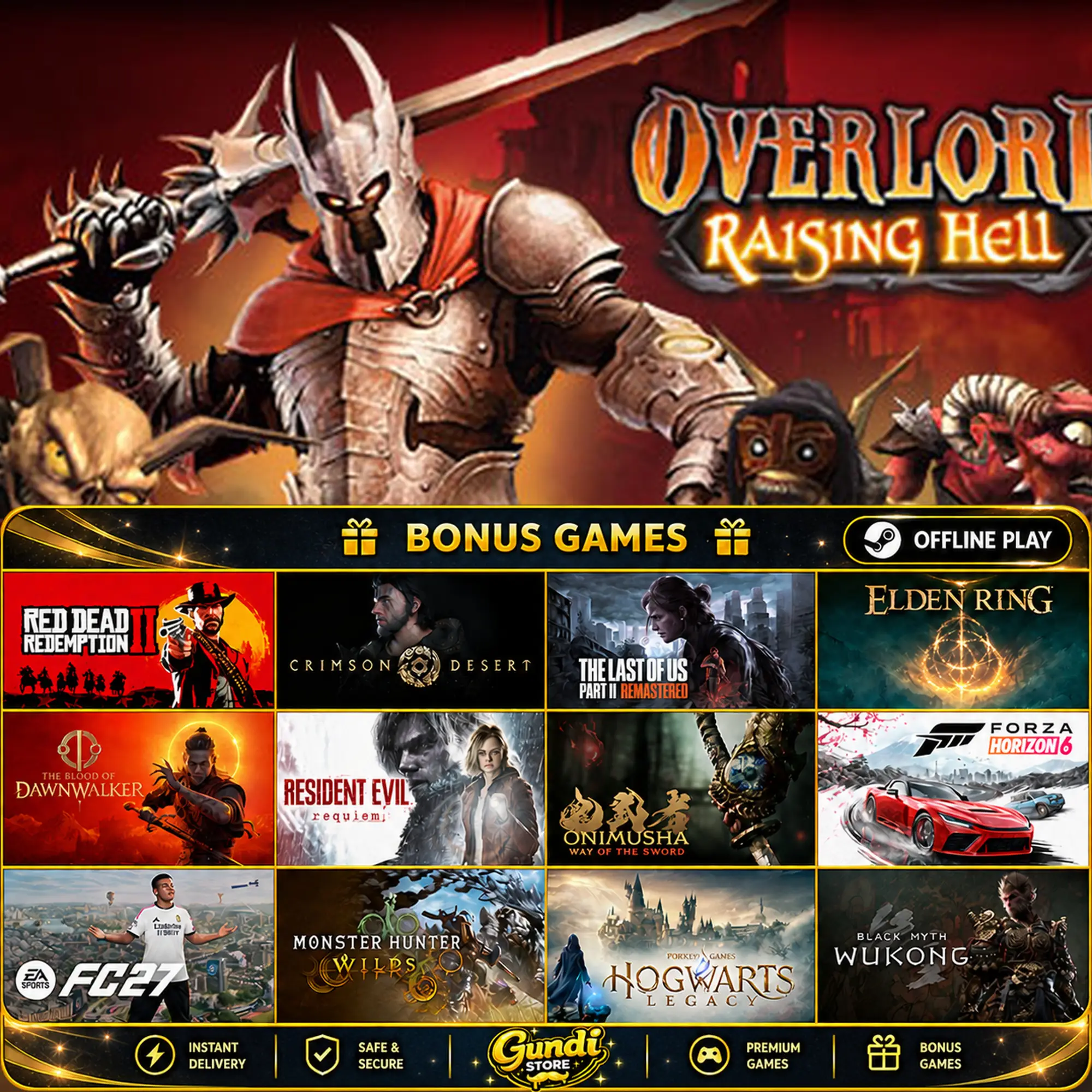 [AUTO CODE] - Overlord_ Raising Hell + BONUS GAME