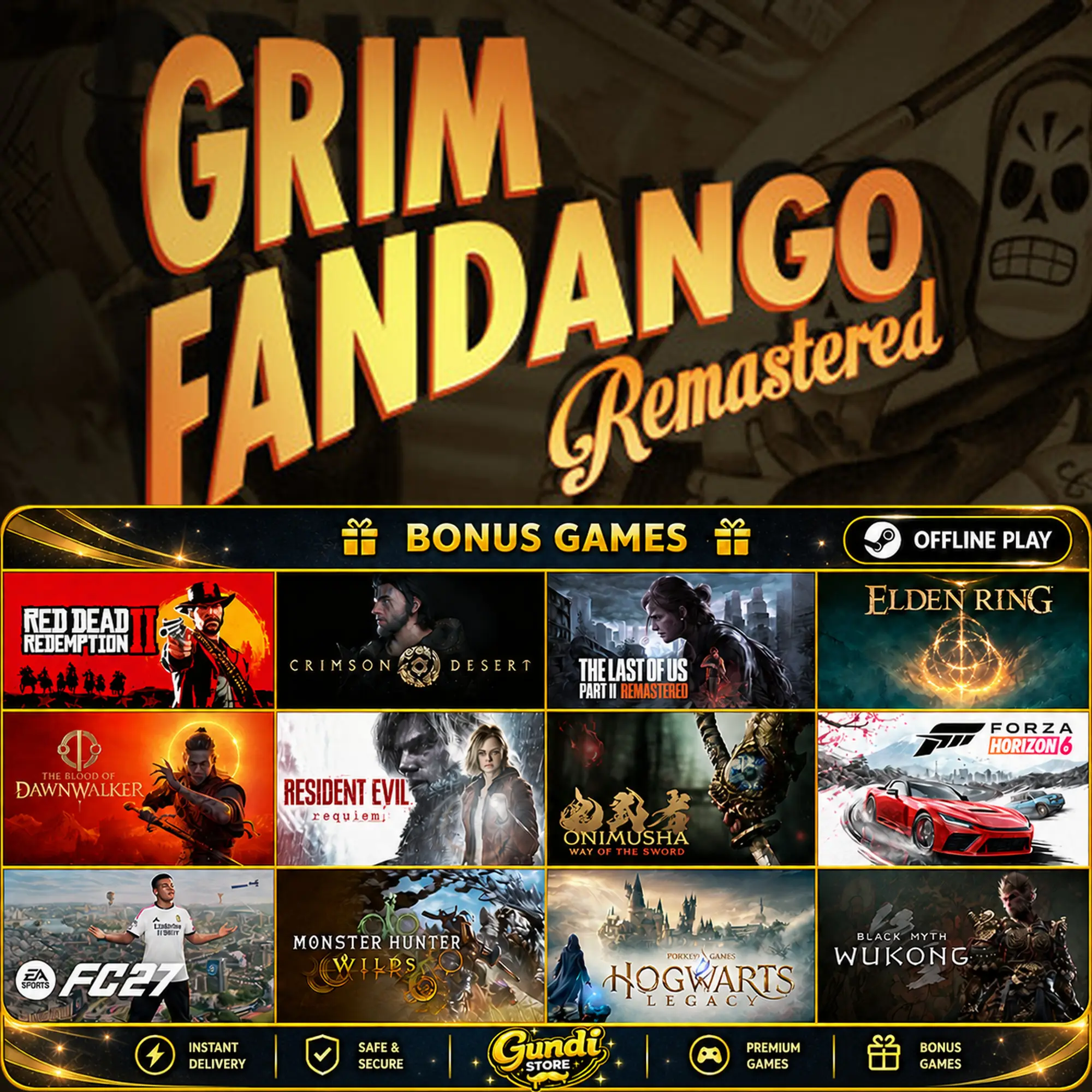 [AUTO CODE] - Grim Fandango Remastered + BONUS GAME