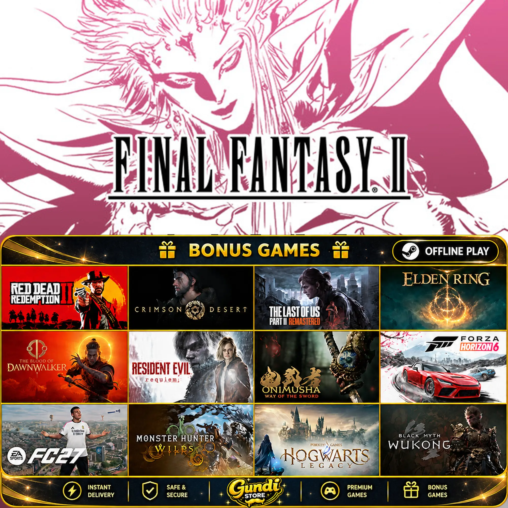 [AUTO CODE] - FINAL FANTASY II + BONUS GAME